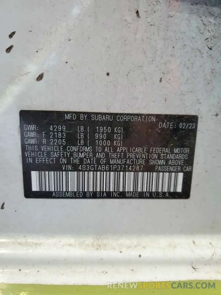 13 Фотография поврежденного автомобиля 4S3GTAB61P3714287 SUBARU IMPREZA 2023