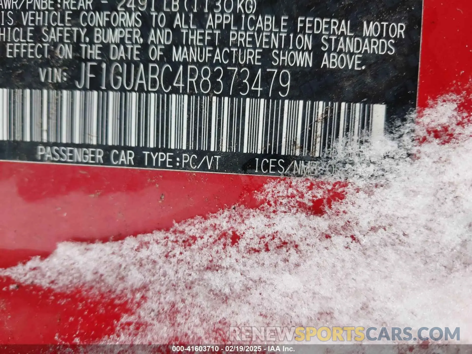 9 Photograph of a damaged car JF1GUABC4R8373479 SUBARU IMPREZA 2024