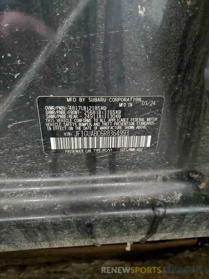 13 Фотография поврежденного автомобиля JF1GUABC6R8364993 SUBARU IMPREZA 2024