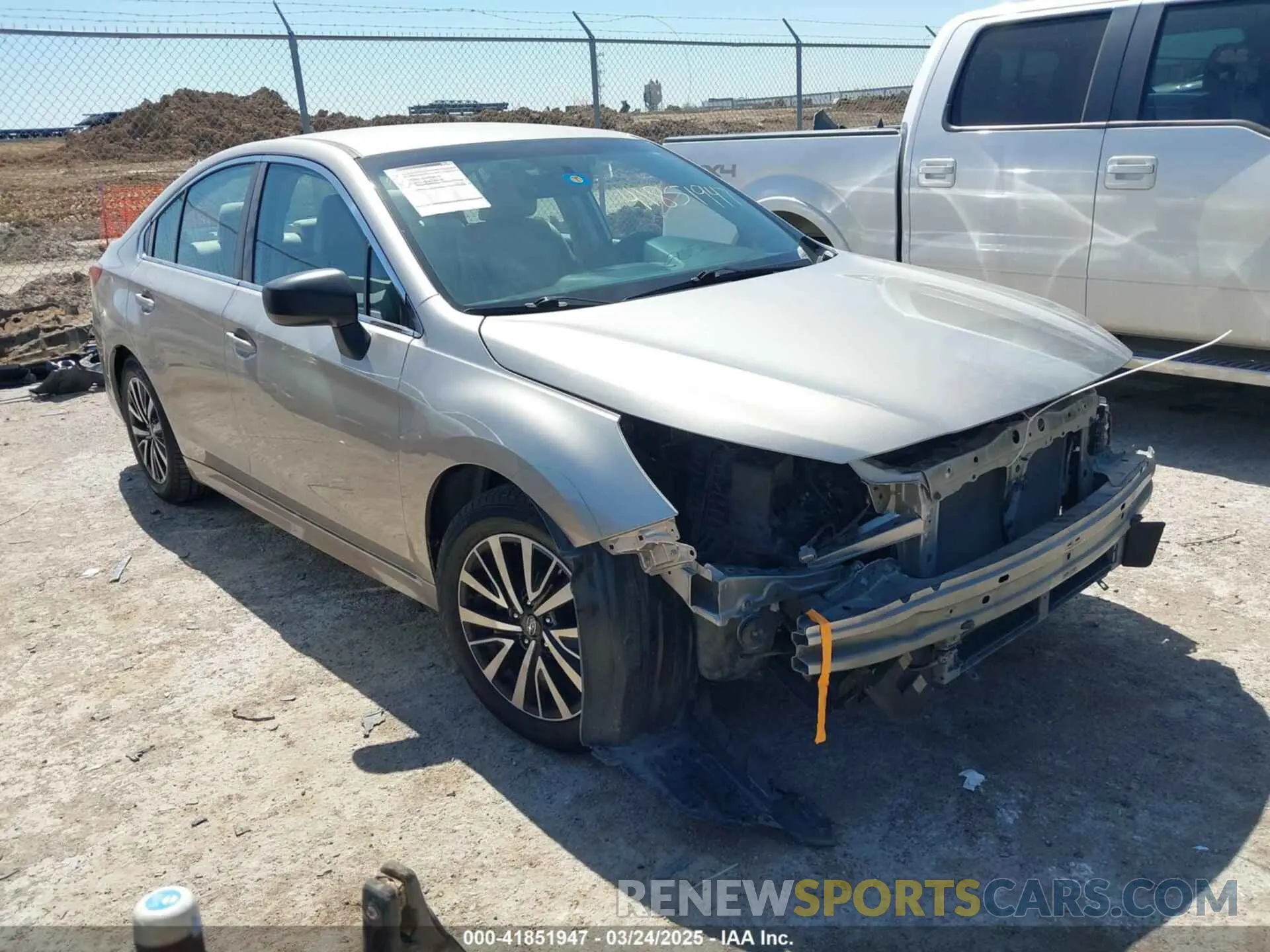 1 Photograph of a damaged car 4S3BNAB63K3005292 SUBARU LEGACY 2019