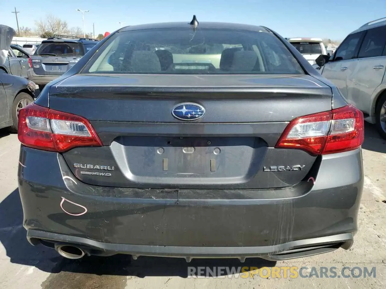 6 Photograph of a damaged car 4S3BNAF62K3023843 SUBARU LEGACY 2019