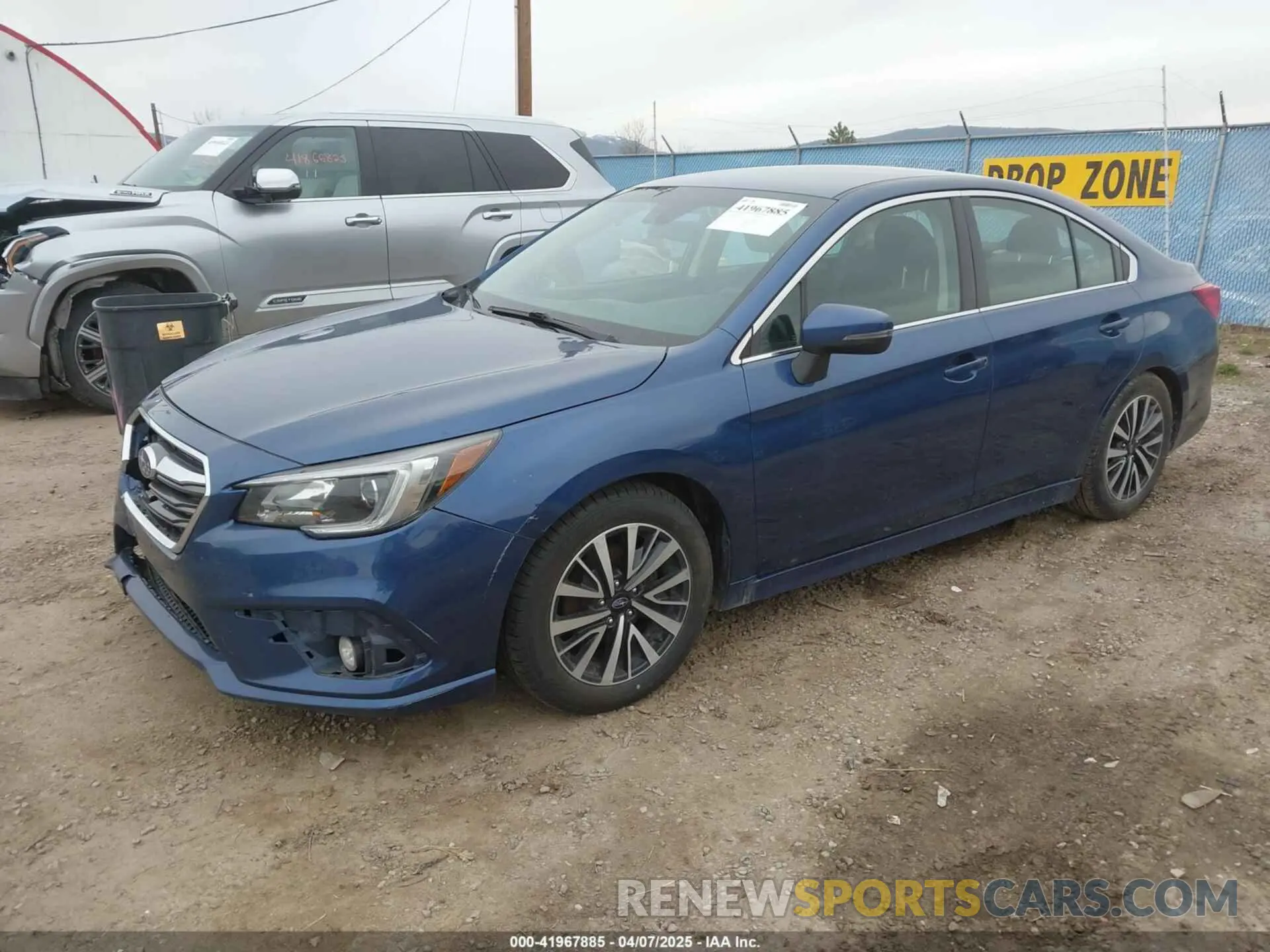 2 Photograph of a damaged car 4S3BNAF68K3016704 SUBARU LEGACY 2019