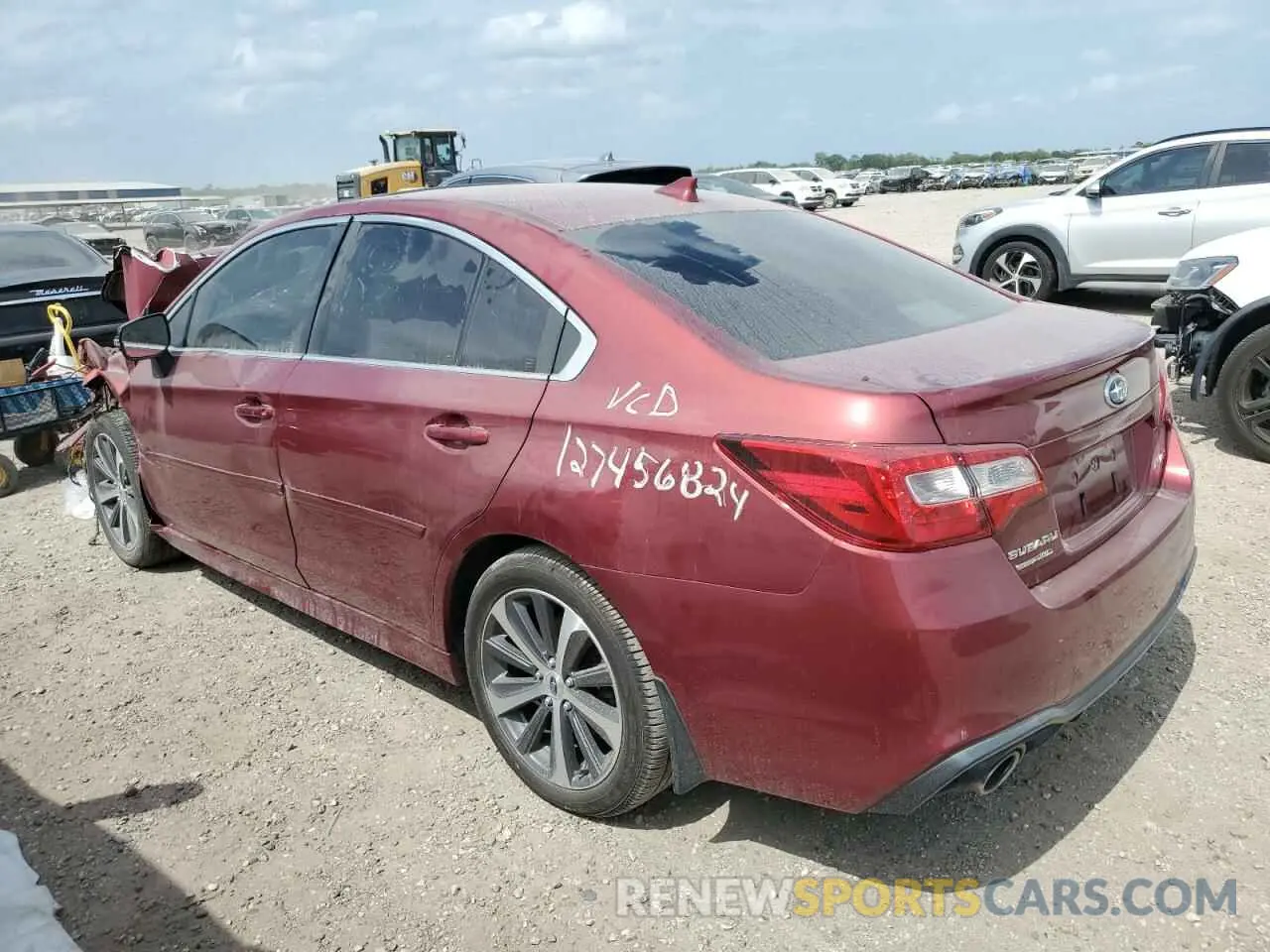 2 Photograph of a damaged car 4S3BNAN61K3040831 SUBARU LEGACY 2019