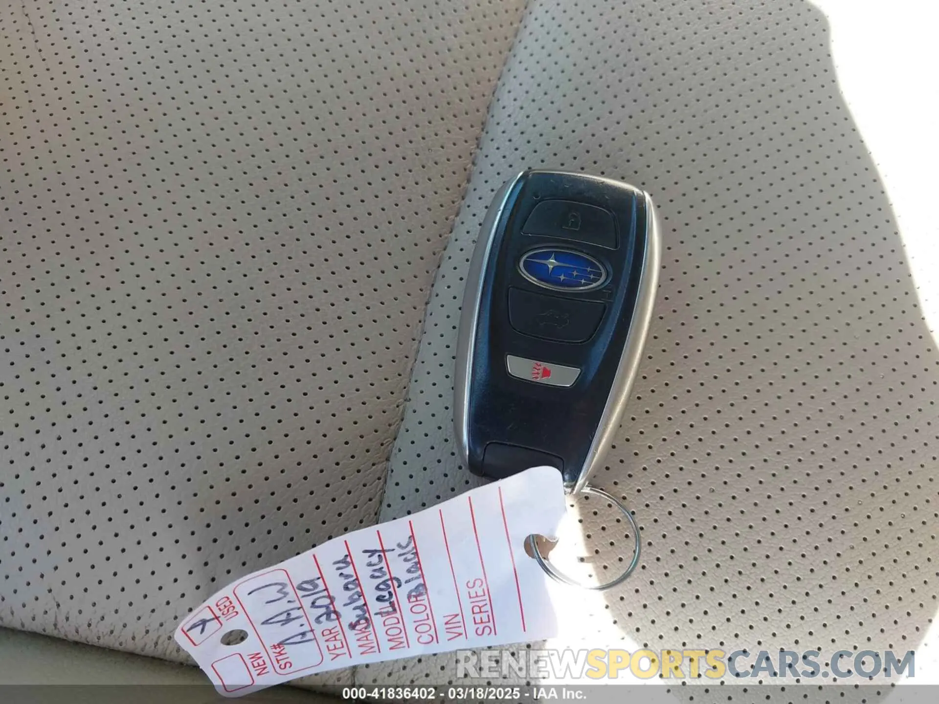 11 Photograph of a damaged car 4S3BNAN64K3003935 SUBARU LEGACY 2019