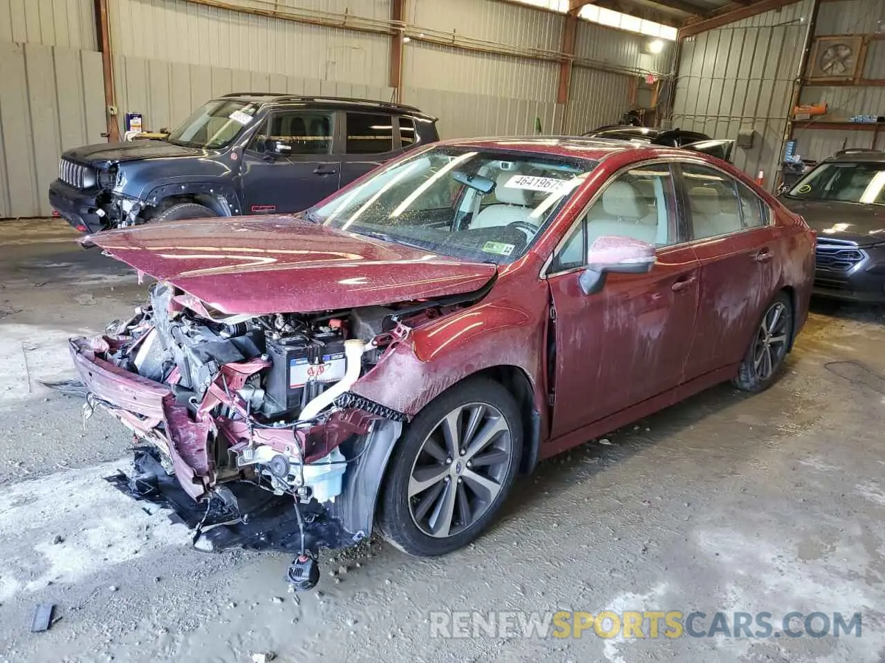 1 Photograph of a damaged car 4S3BNAN69K3003607 SUBARU LEGACY 2019