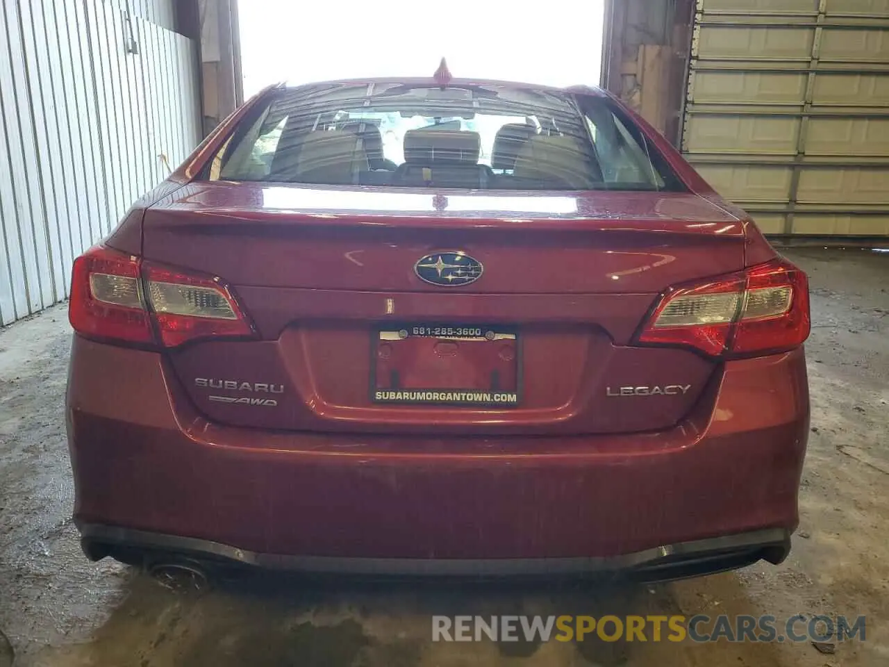 6 Photograph of a damaged car 4S3BNAN69K3003607 SUBARU LEGACY 2019
