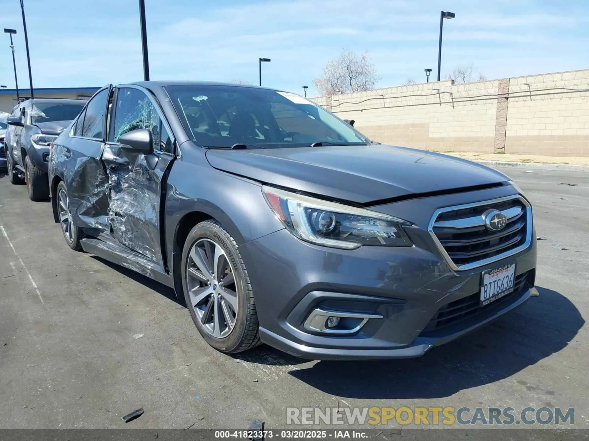 1 Photograph of a damaged car 4S3BNEN63K3003626 SUBARU LEGACY 2019
