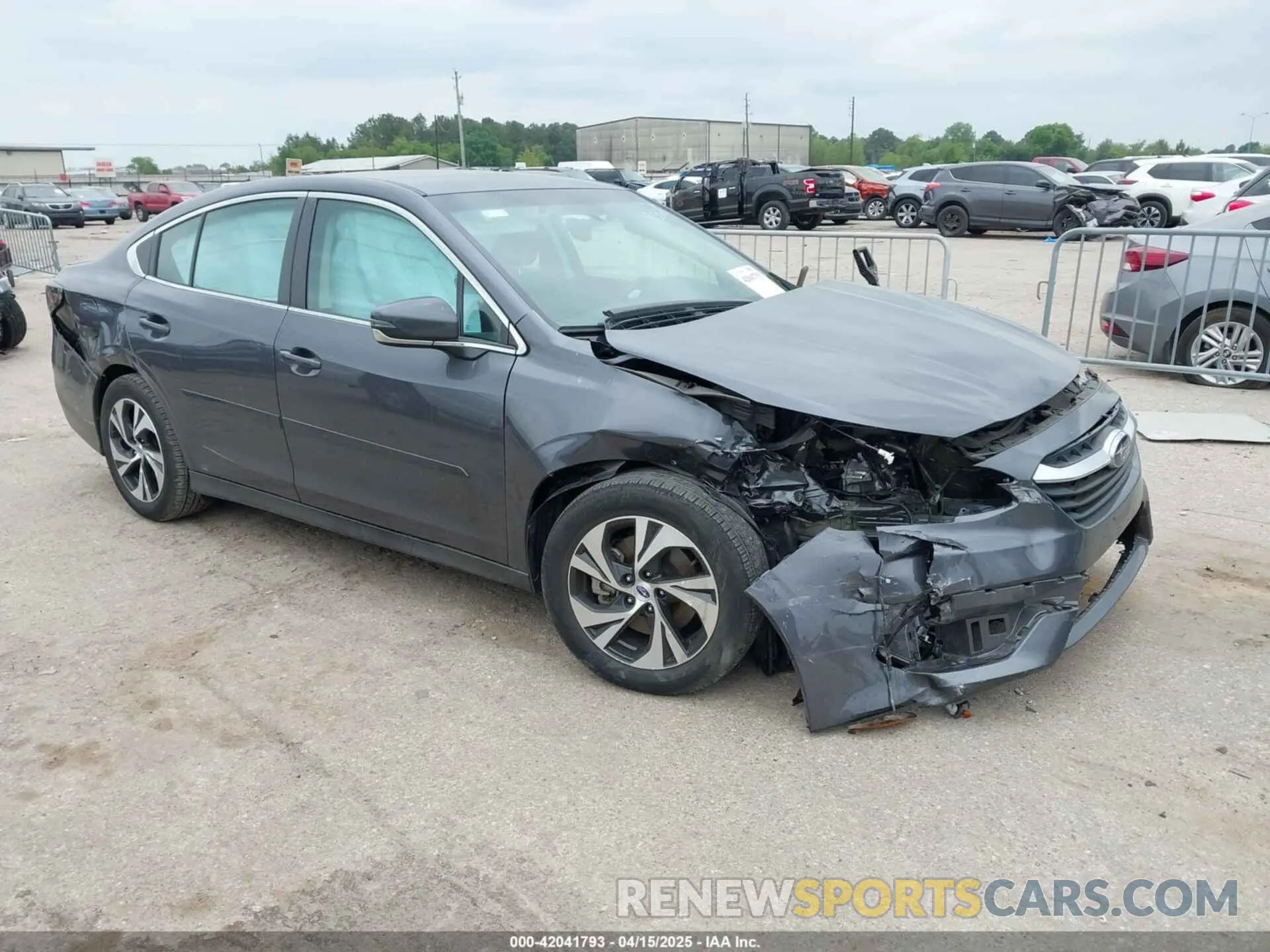 1 Photograph of a damaged car 4S3BWAD66N3009058 SUBARU LEGACY 2022