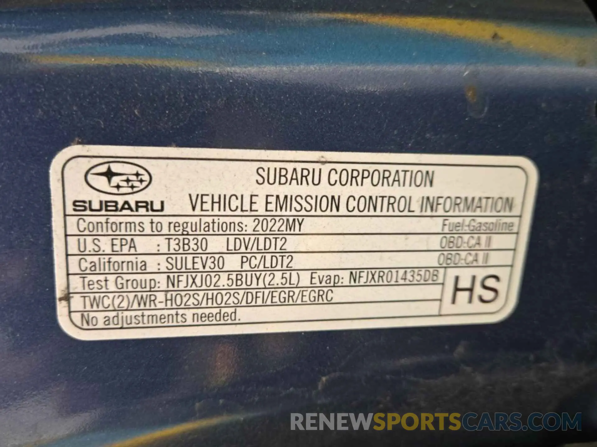 34 Фотография поврежденного автомобиля 4S3BWAN63N3016872 SUBARU LEGACY 2022