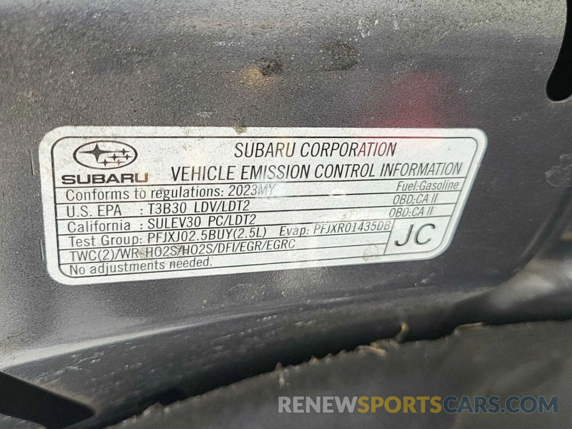 35 Фотография поврежденного автомобиля 4S3BWAD61P3006491 SUBARU LEGACY 2023