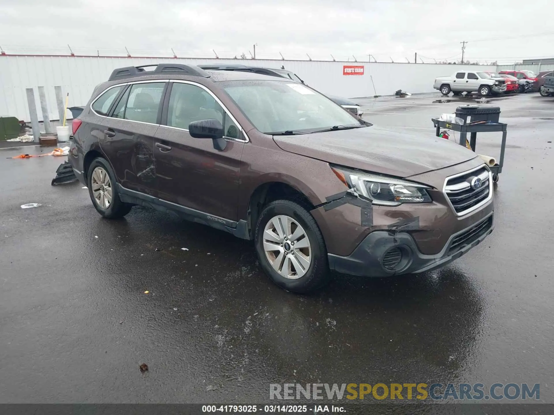 1 Photograph of a damaged car 4S4BSABC7K3302320 SUBARU OUTBACK 2019