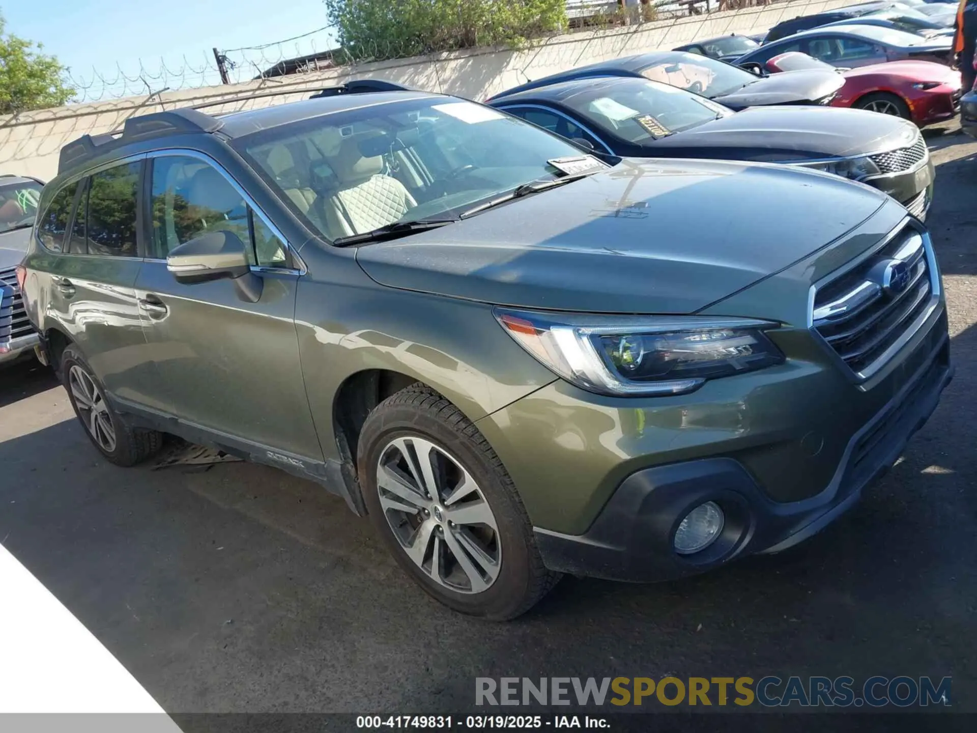 1 Photograph of a damaged car 4S4BSANC5K3215771 SUBARU OUTBACK 2019
