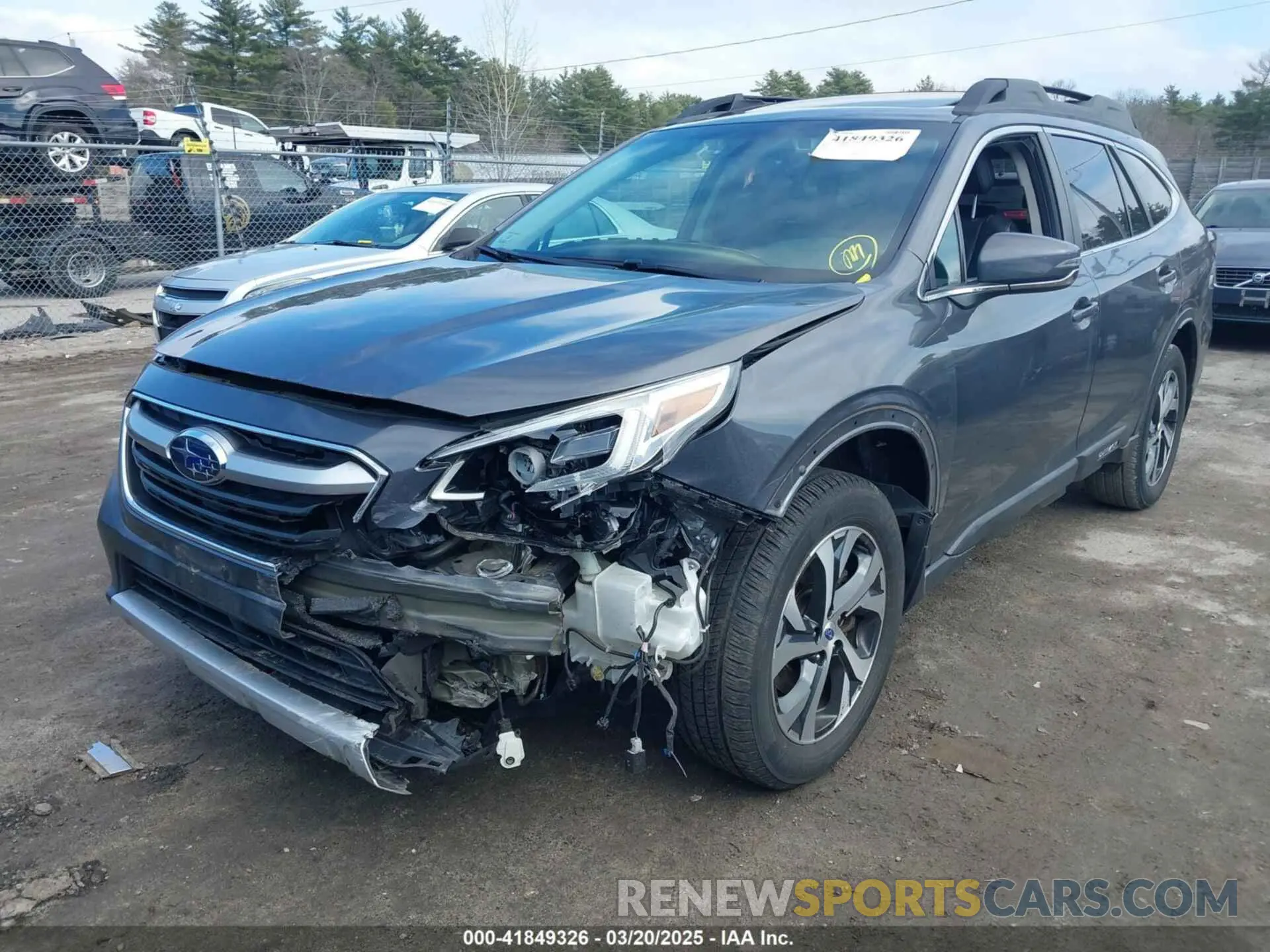 2 Photograph of a damaged car 4S4BTANC4L3105308 SUBARU OUTBACK 2020