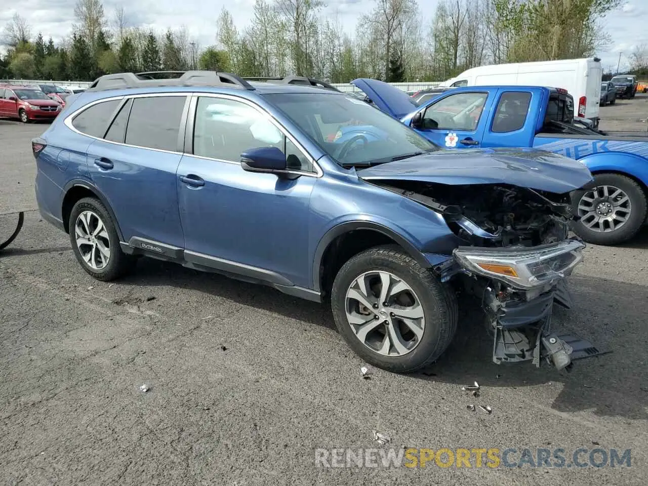 4 Photograph of a damaged car 4S4BTANCXM3142008 SUBARU OUTBACK 2021