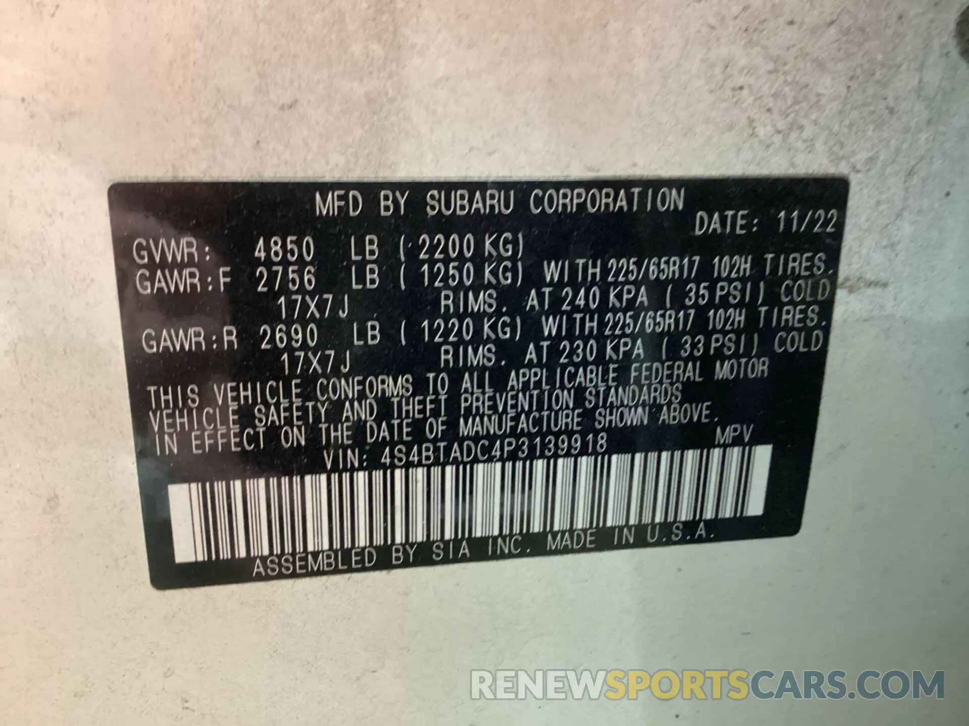 15 Фотография поврежденного автомобиля 4S4BTADC4P3139918 SUBARU OUTBACK 2023