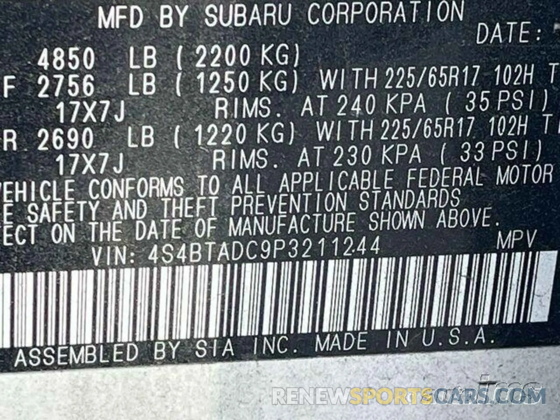 9 Фотография поврежденного автомобиля 4S4BTADC9P3211244 SUBARU OUTBACK 2023