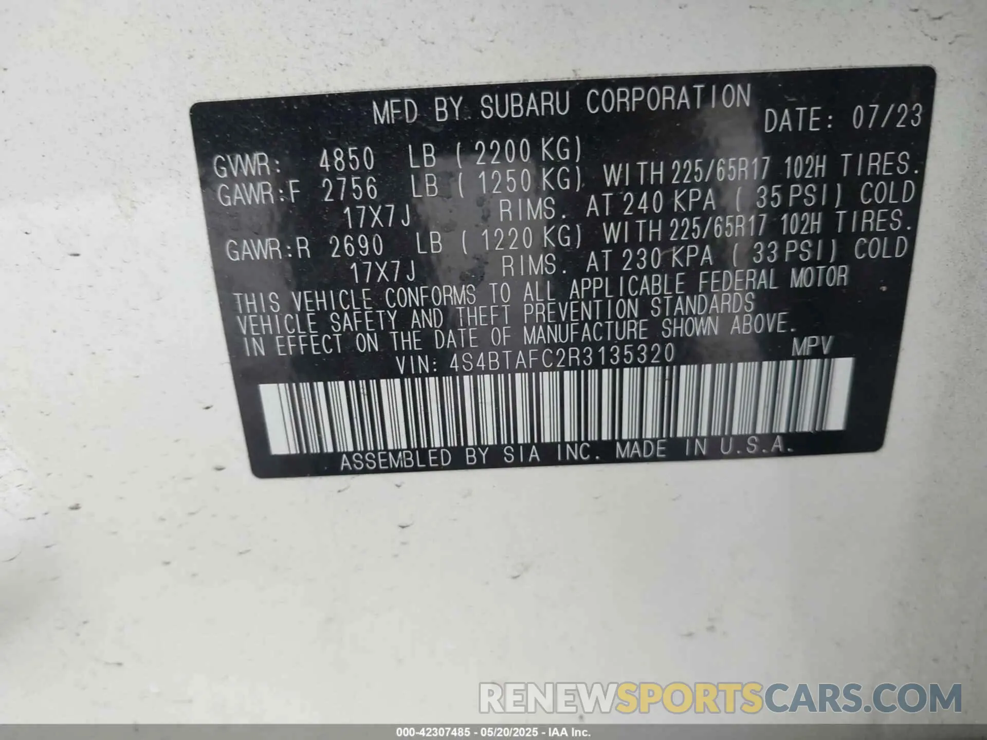 9 Photograph of a damaged car 4S4BTAFC2R3135320 SUBARU OUTBACK 2024