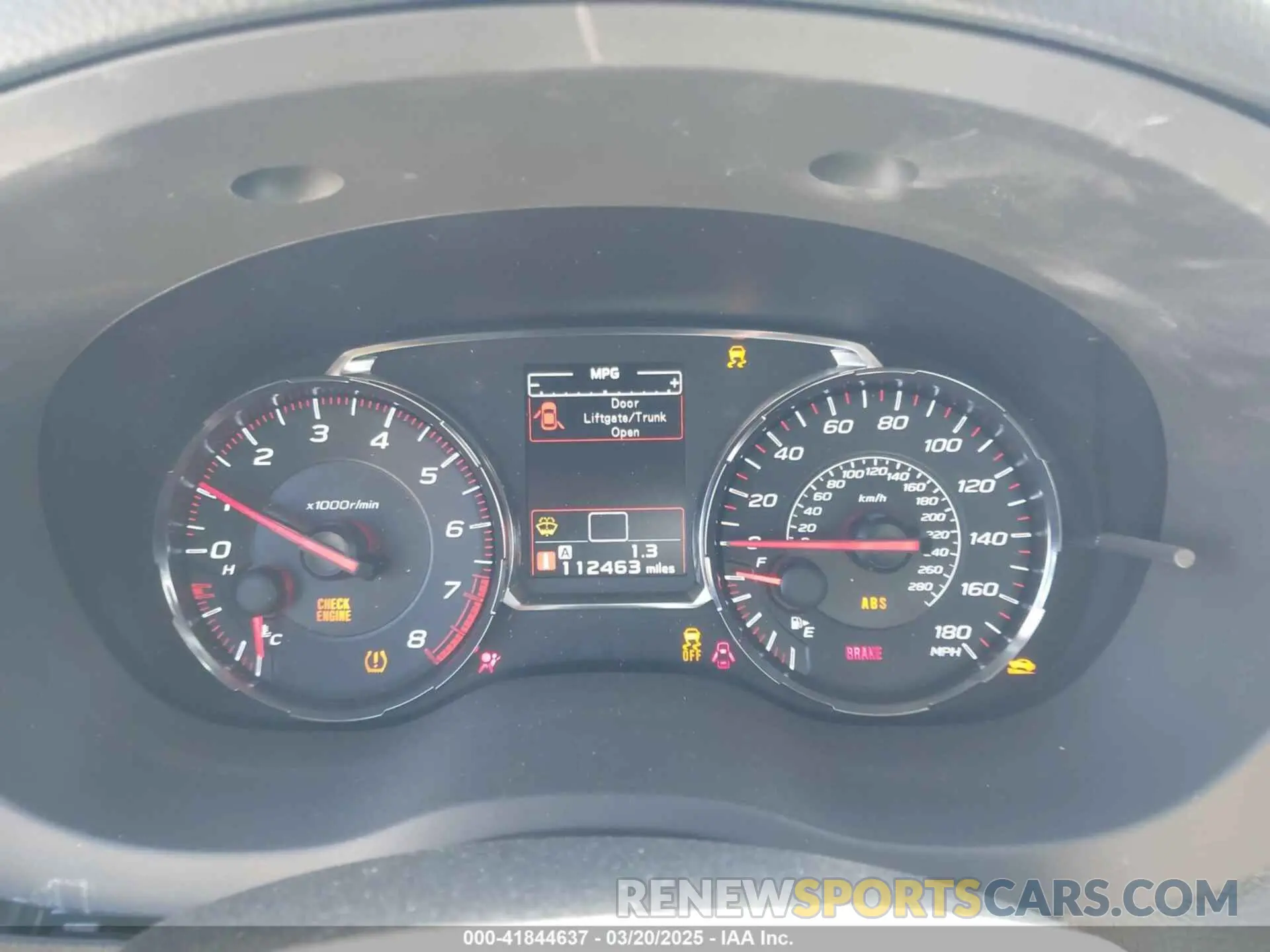 7 Photograph of a damaged car JF1VA1A65K9805833 SUBARU WRX 2019