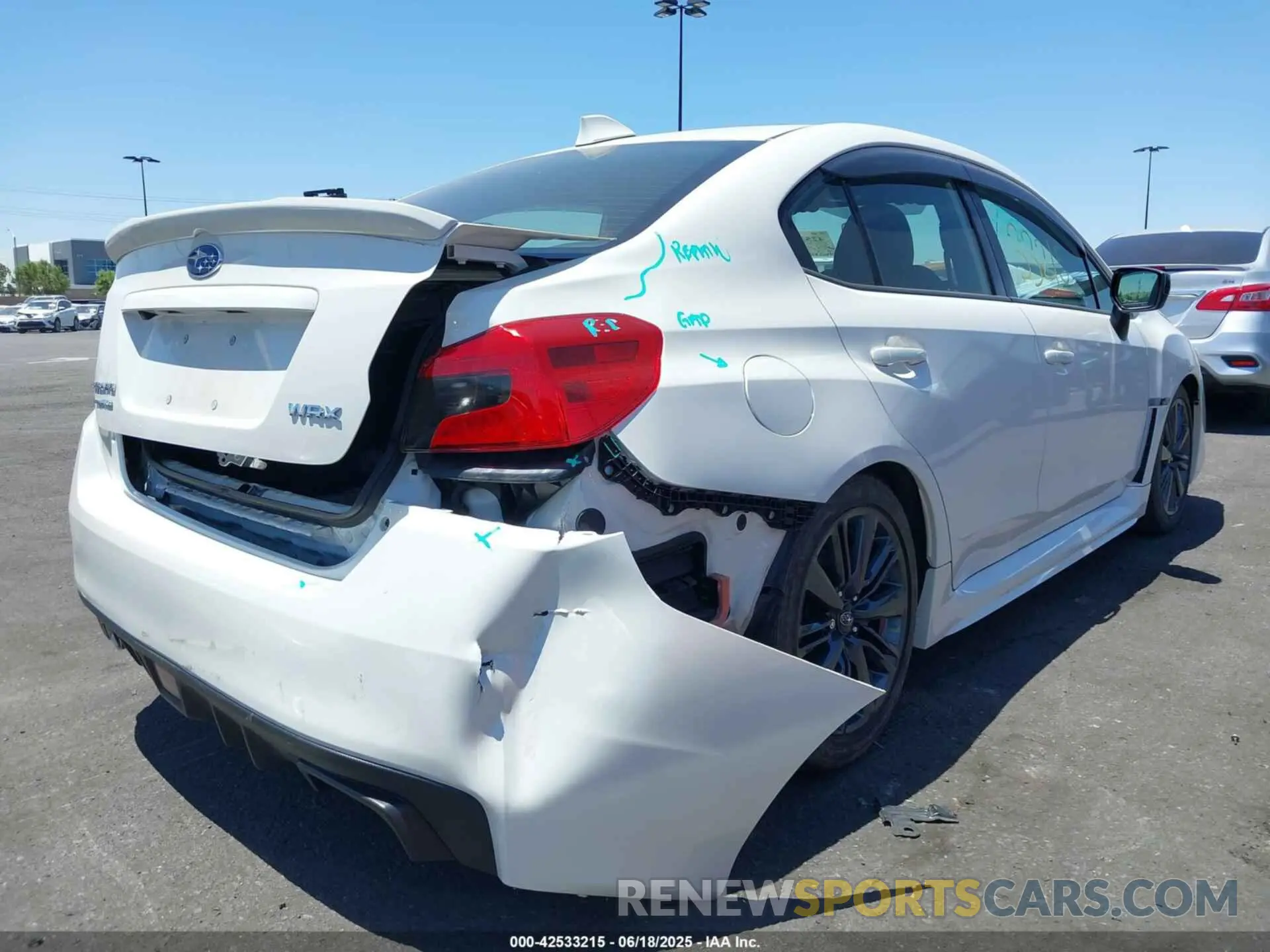 4 Photograph of a damaged car JF1VA1A67K9831432 SUBARU WRX 2019