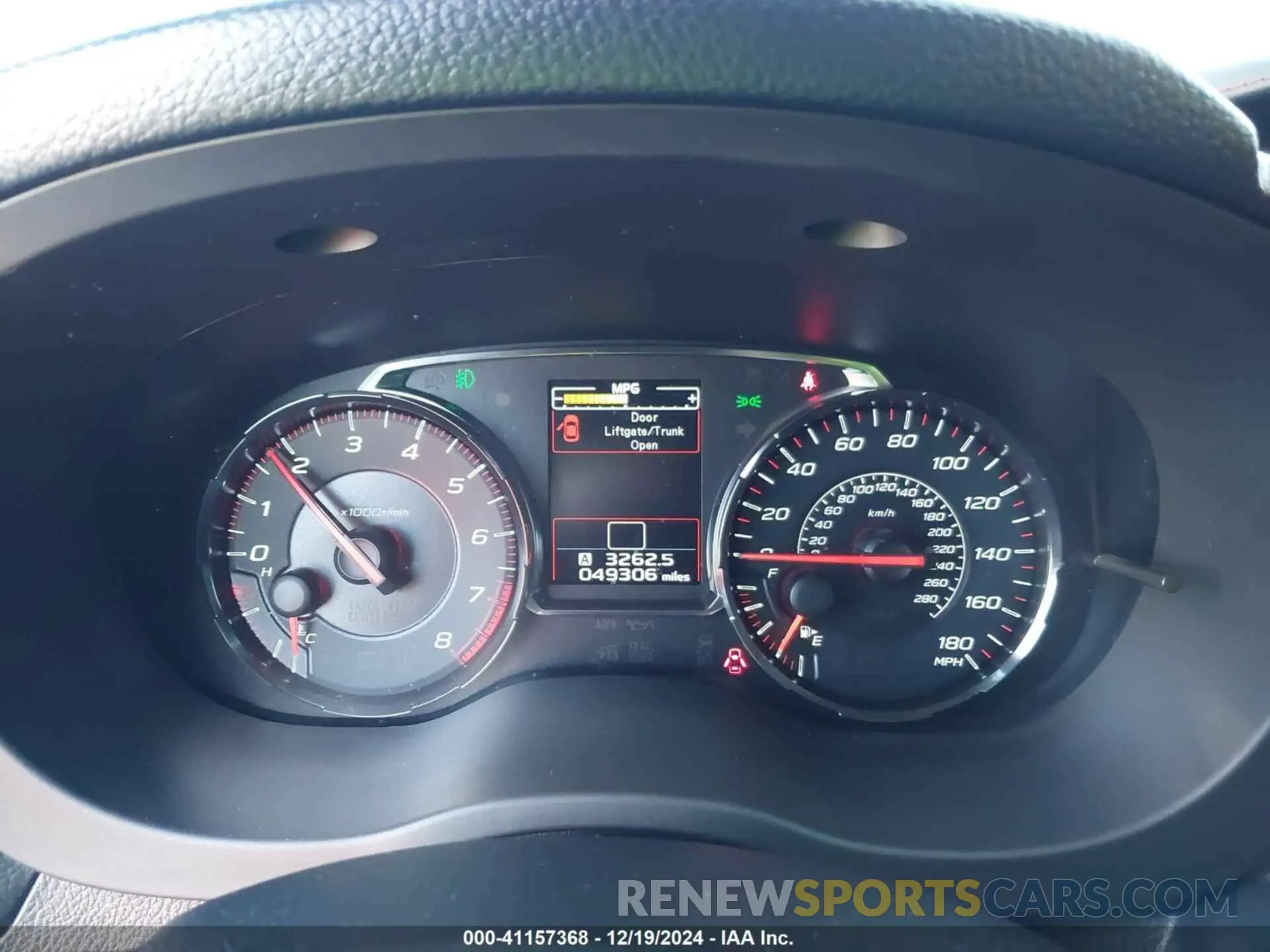 15 Photograph of a damaged car JF1VA1H67K9827967 SUBARU WRX 2019