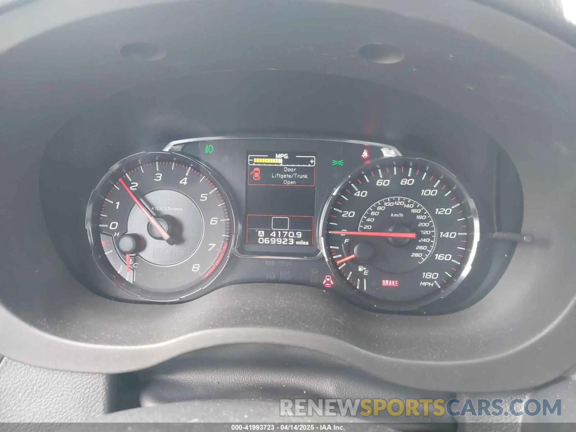 7 Photograph of a damaged car JF1VA1J61K9812729 SUBARU WRX 2019