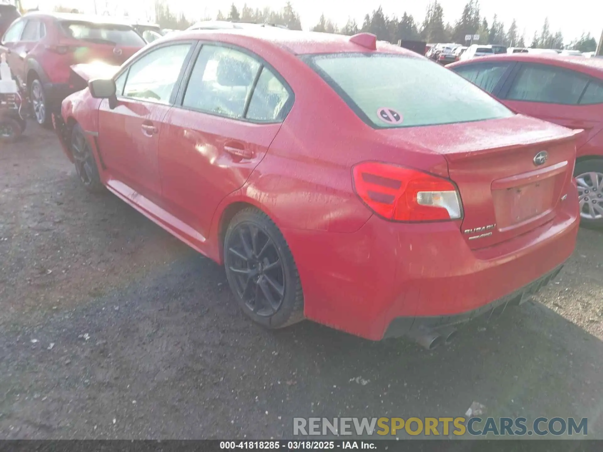 3 Photograph of a damaged car JF1VA1C62L9828436 SUBARU WRX 2020