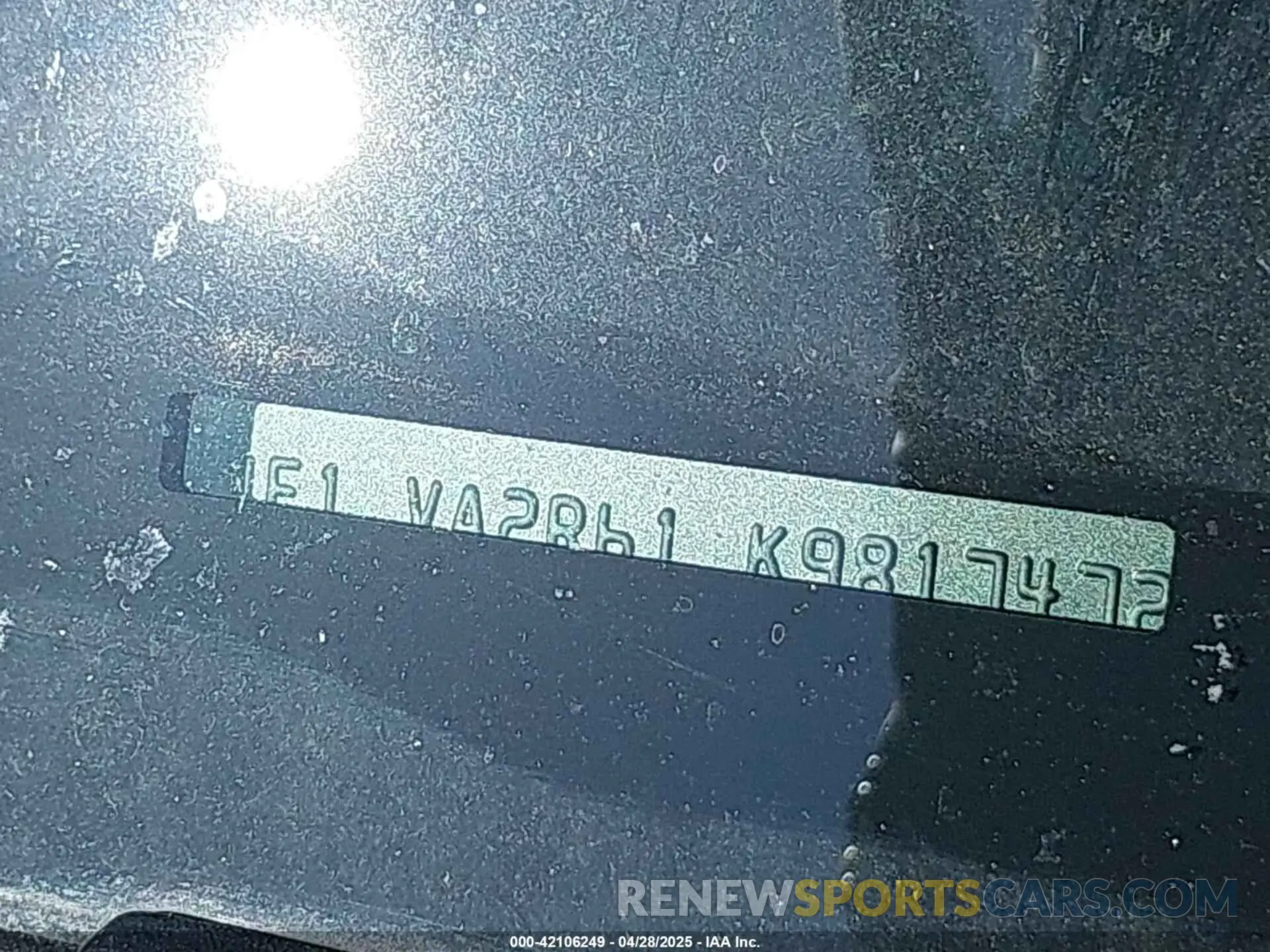 17 Photograph of a damaged car JF1VA2R61K9817472 SUBARU WRX STI 2019