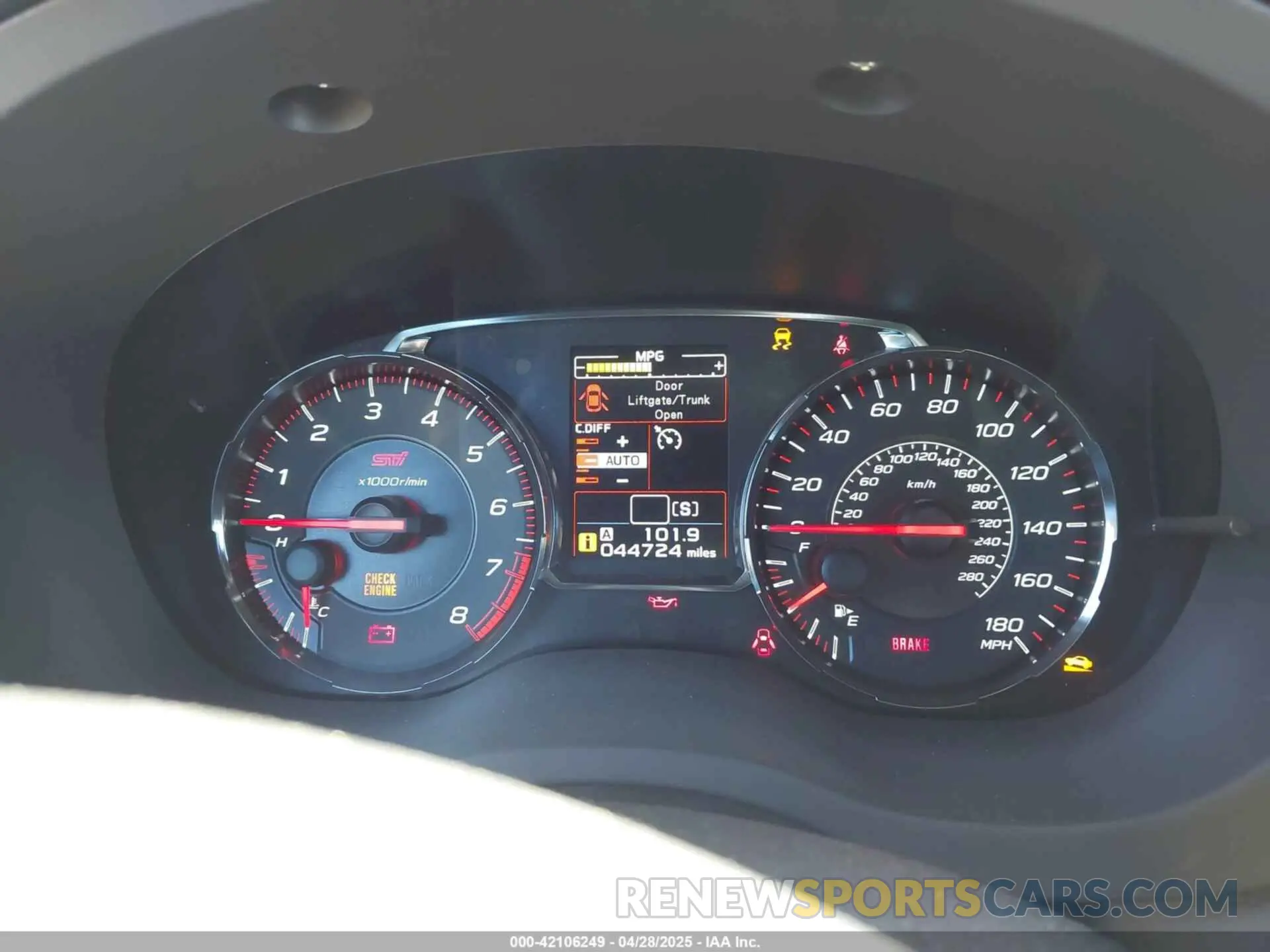 7 Photograph of a damaged car JF1VA2R61K9817472 SUBARU WRX STI 2019