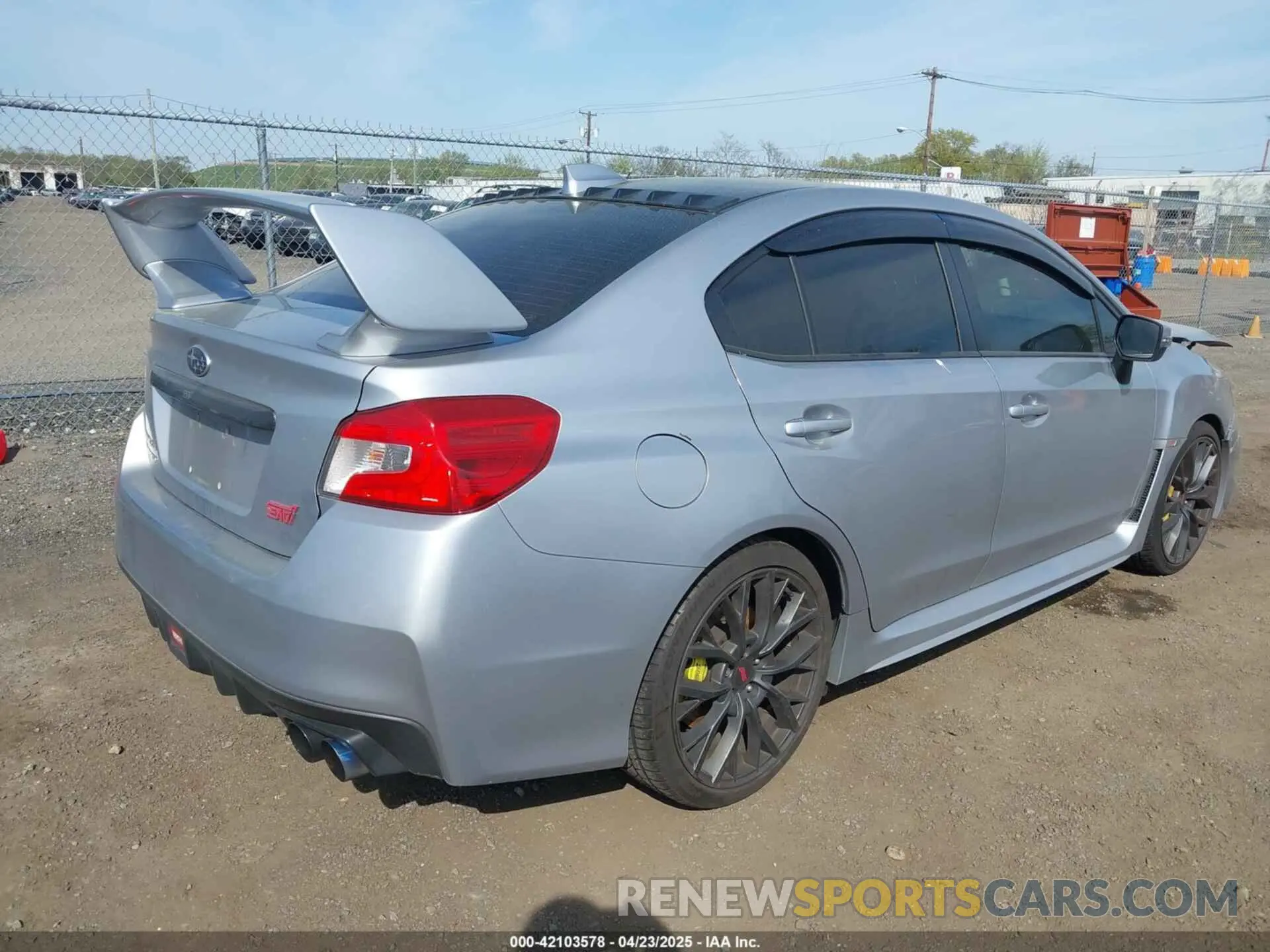 4 Photograph of a damaged car JF1VA2R68K9806985 SUBARU WRX STI 2019