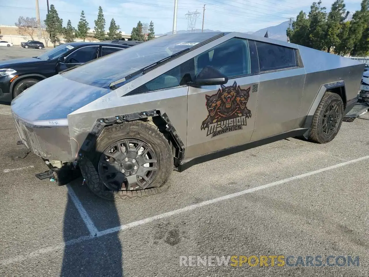 1 Photograph of a damaged car 7G2CEHED8RA014228 TESLA CYBERTRUCK 2024