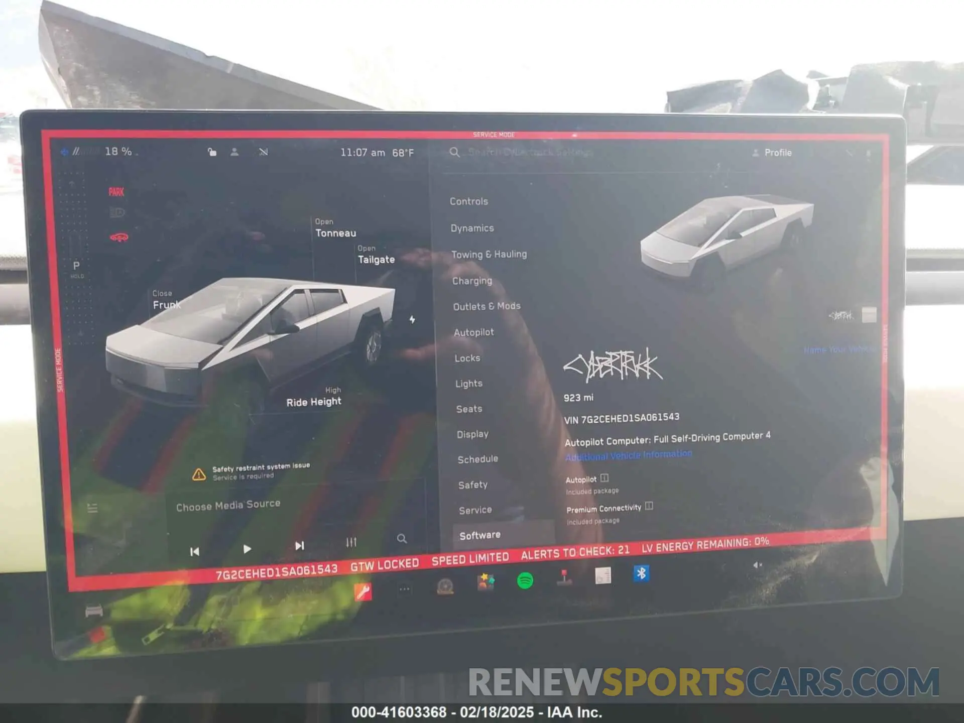 7 Фотография поврежденного автомобиля 7G2CEHED1SA061543 TESLA CYBERTRUCK 2025