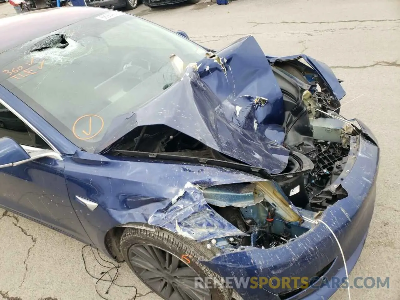 9 Photograph of a damaged car 5YJ3E1EA0KF299483 TESLA MODEL 3 2019