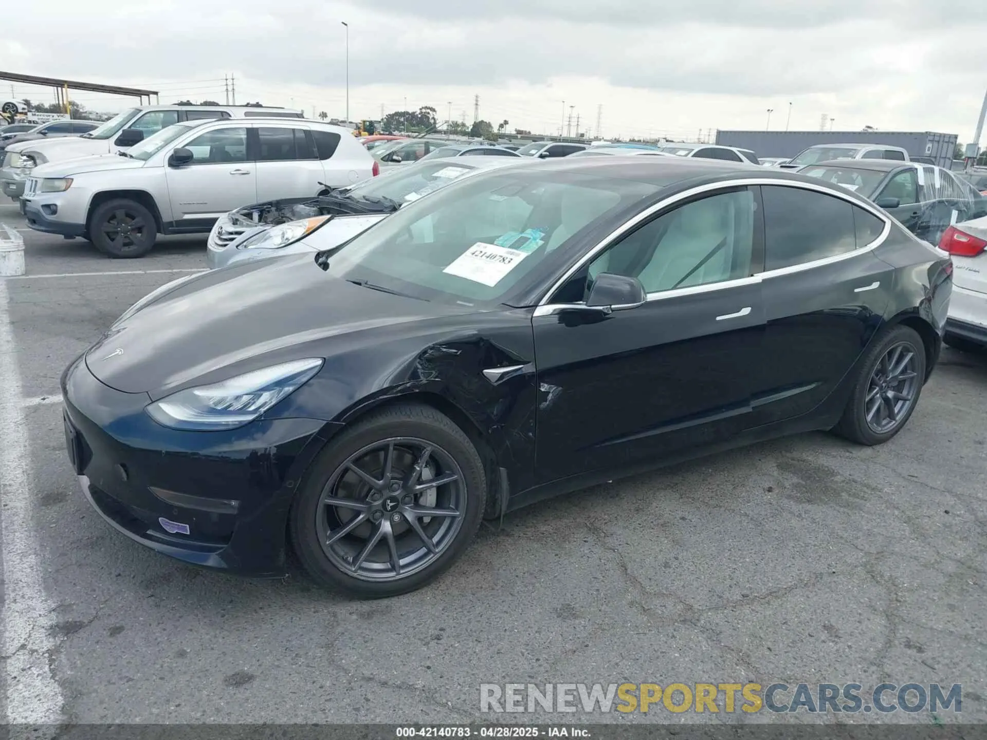2 Photograph of a damaged car 5YJ3E1EA0KF301779 TESLA MODEL 3 2019