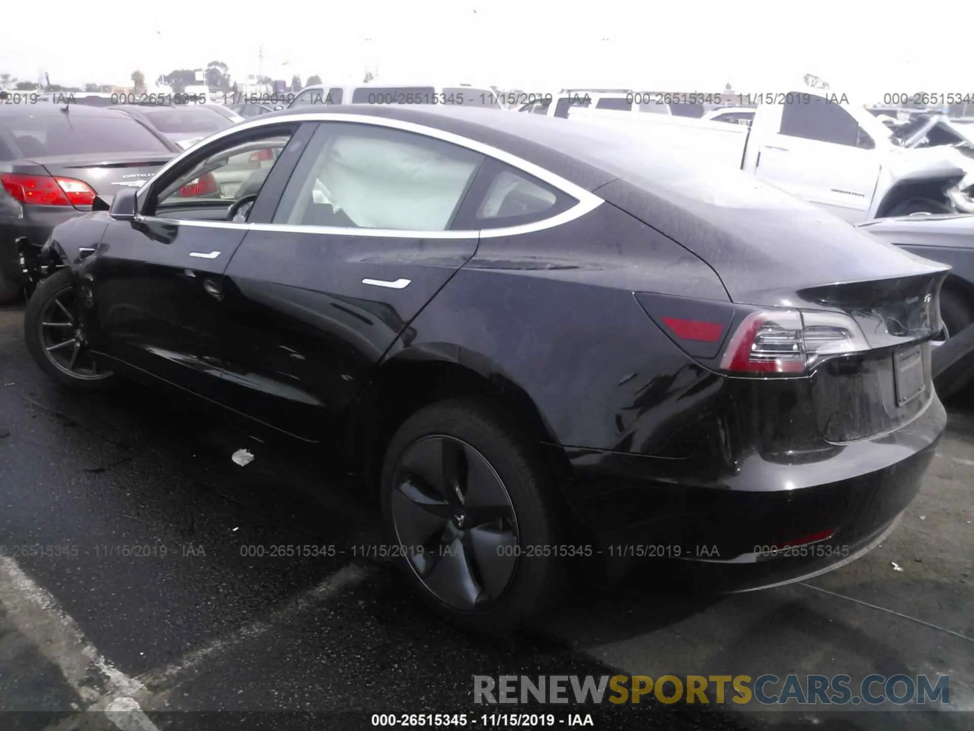 3 Photograph of a damaged car 5YJ3E1EA0KF316864 TESLA MODEL 3 2019