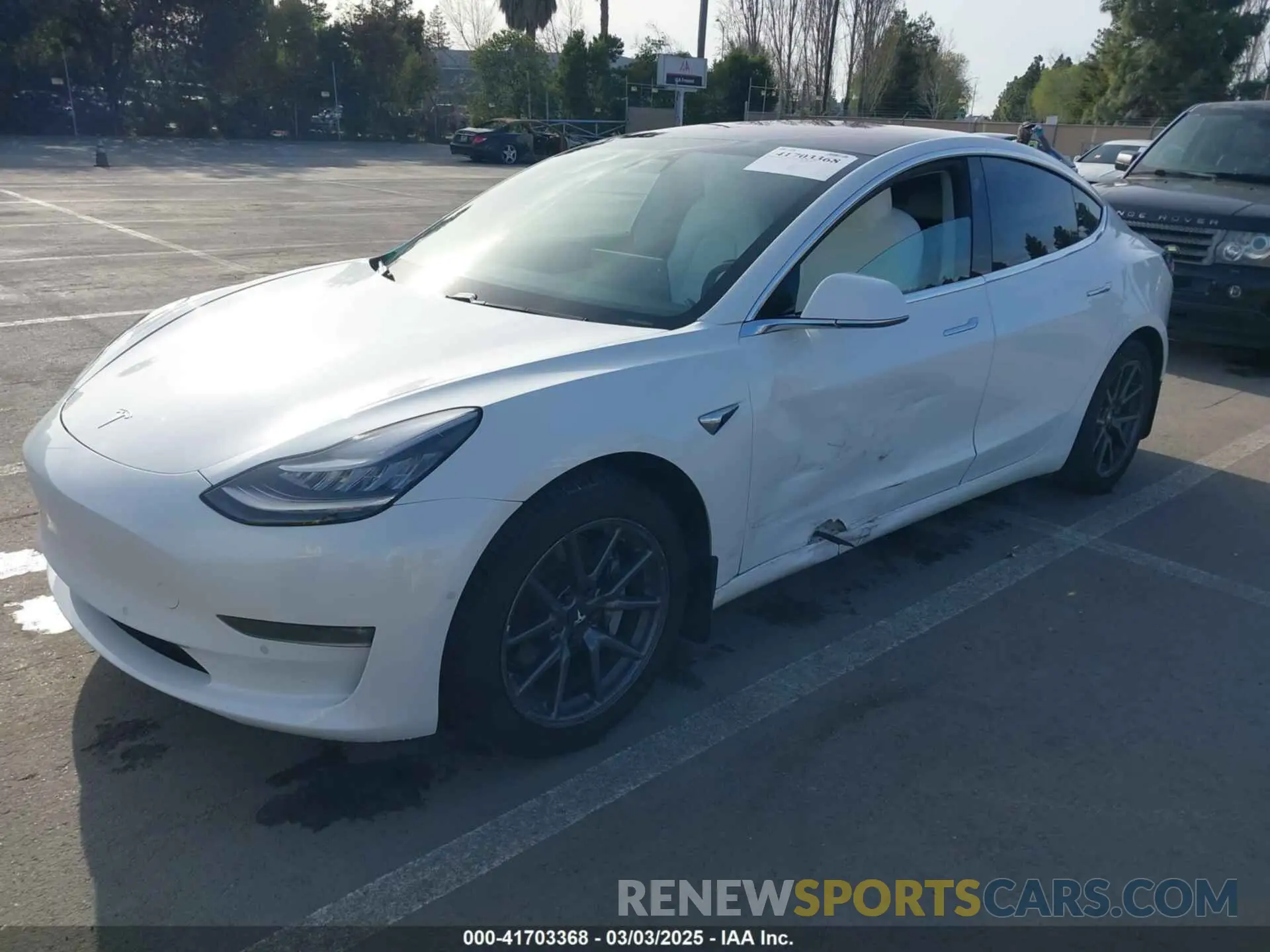 2 Photograph of a damaged car 5YJ3E1EA0KF322776 TESLA MODEL 3 2019