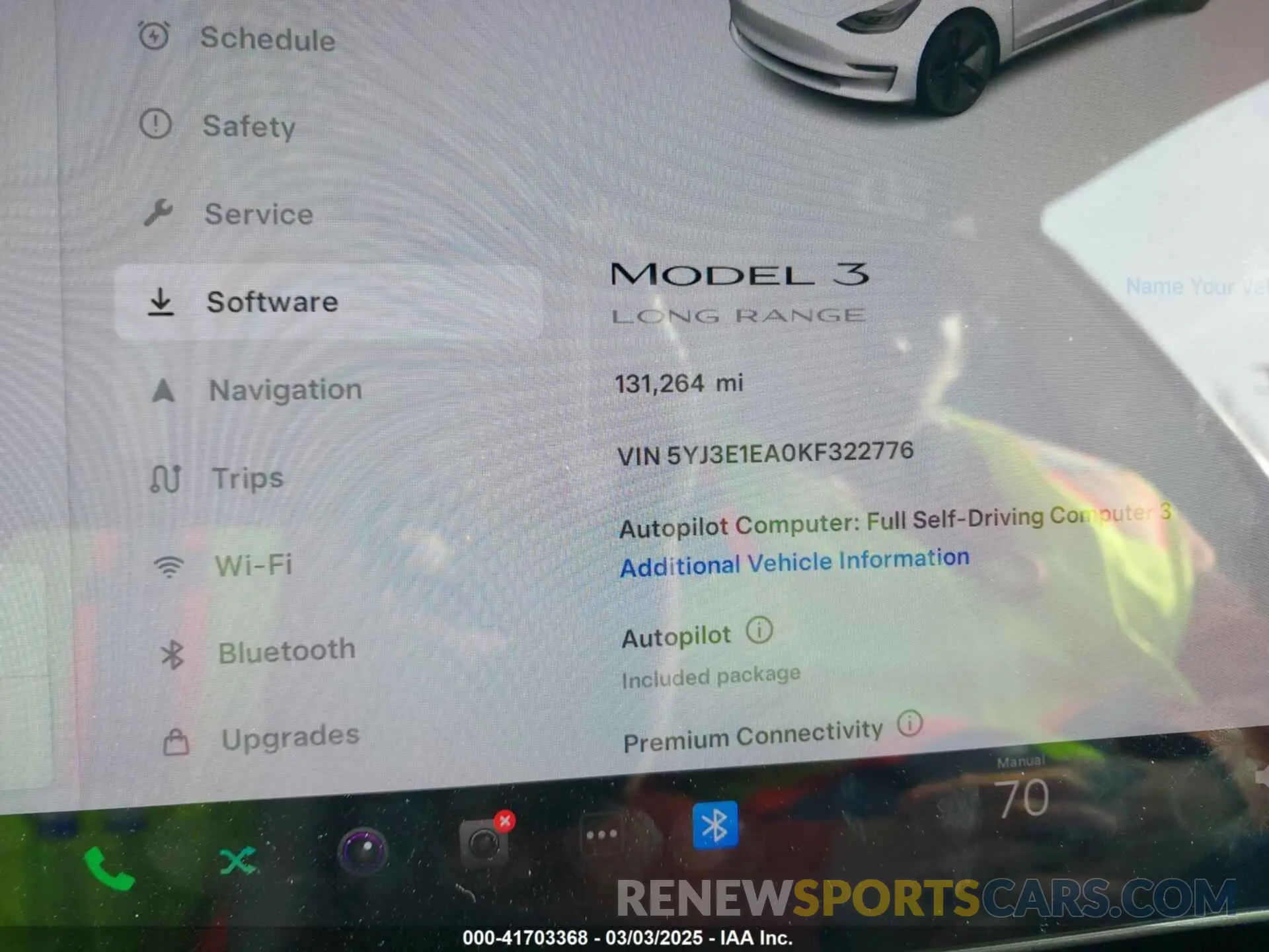 7 Photograph of a damaged car 5YJ3E1EA0KF322776 TESLA MODEL 3 2019