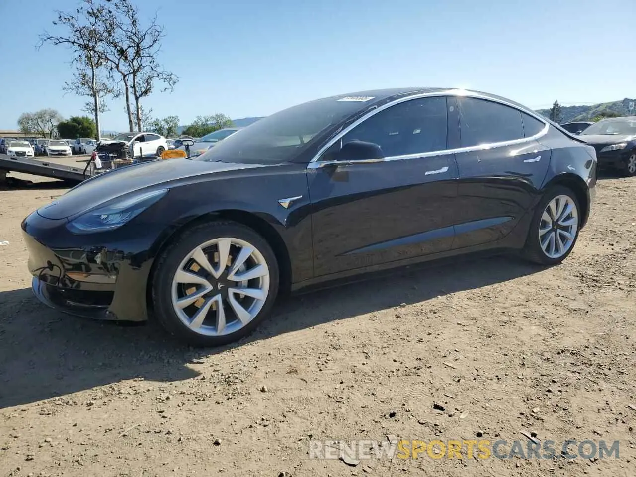 1 Photograph of a damaged car 5YJ3E1EA0KF345393 TESLA MODEL 3 2019