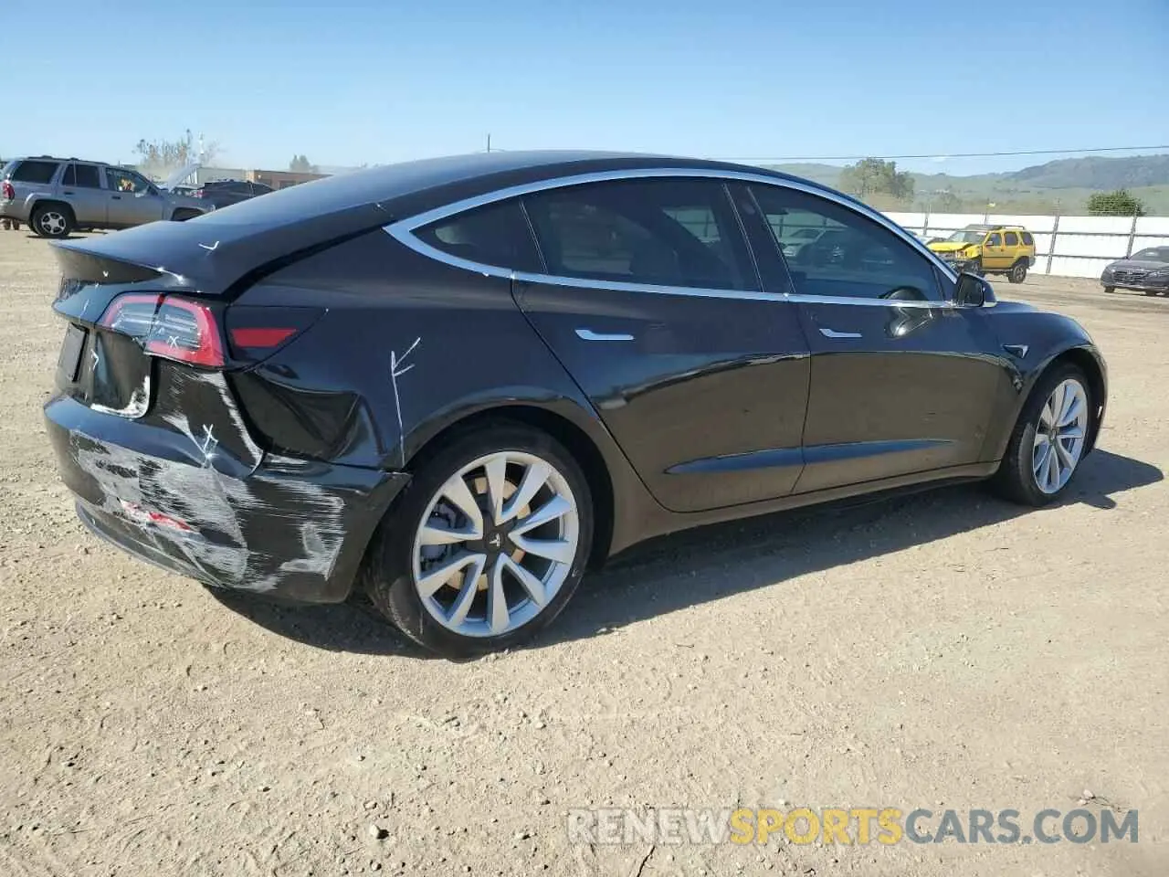 3 Photograph of a damaged car 5YJ3E1EA0KF345393 TESLA MODEL 3 2019