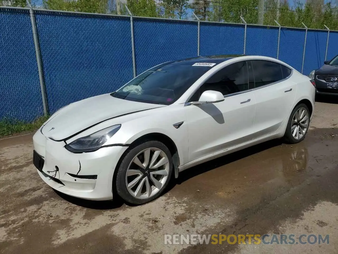 1 Photograph of a damaged car 5YJ3E1EA0KF428001 TESLA MODEL 3 2019