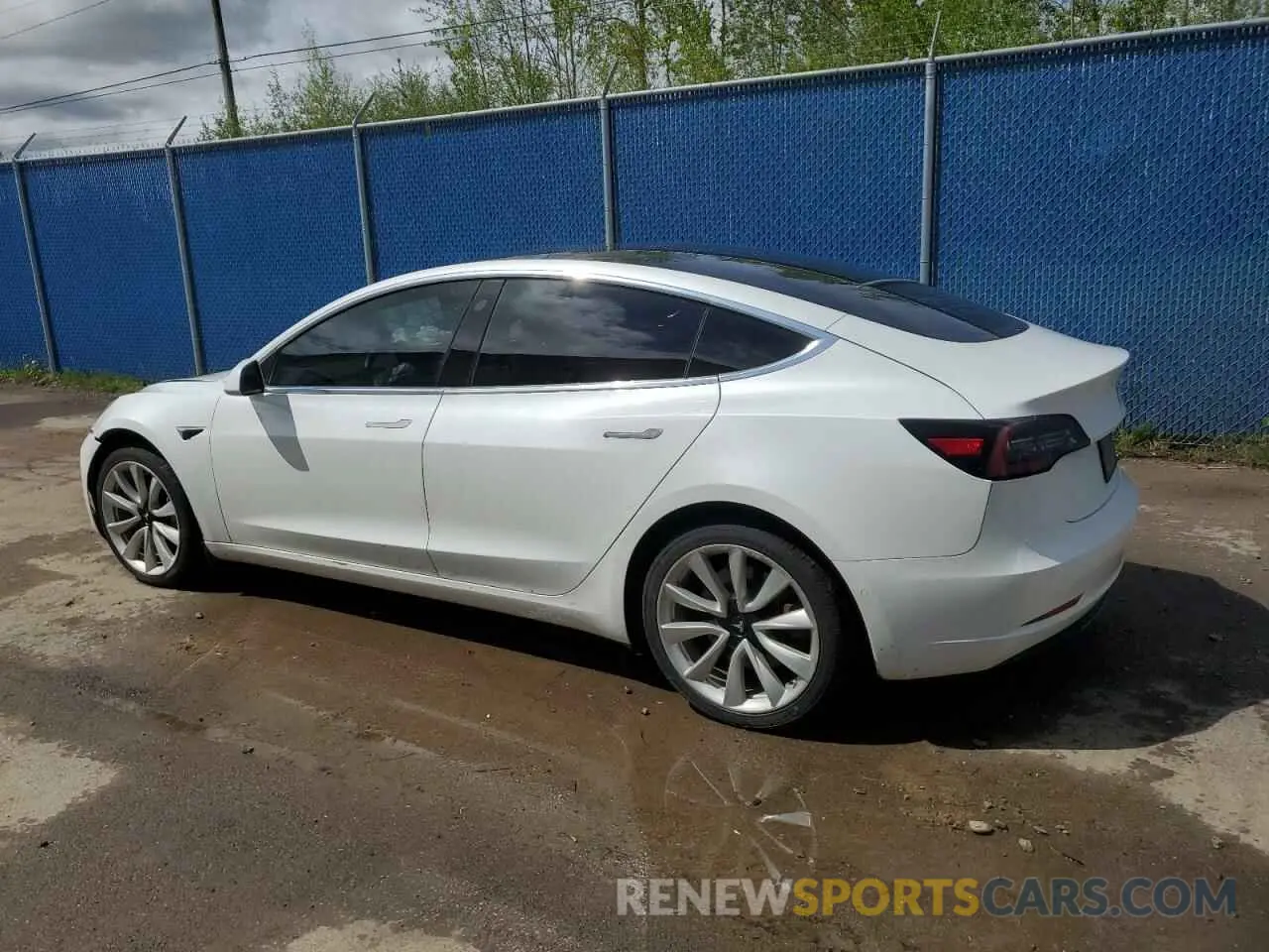 2 Photograph of a damaged car 5YJ3E1EA0KF428001 TESLA MODEL 3 2019