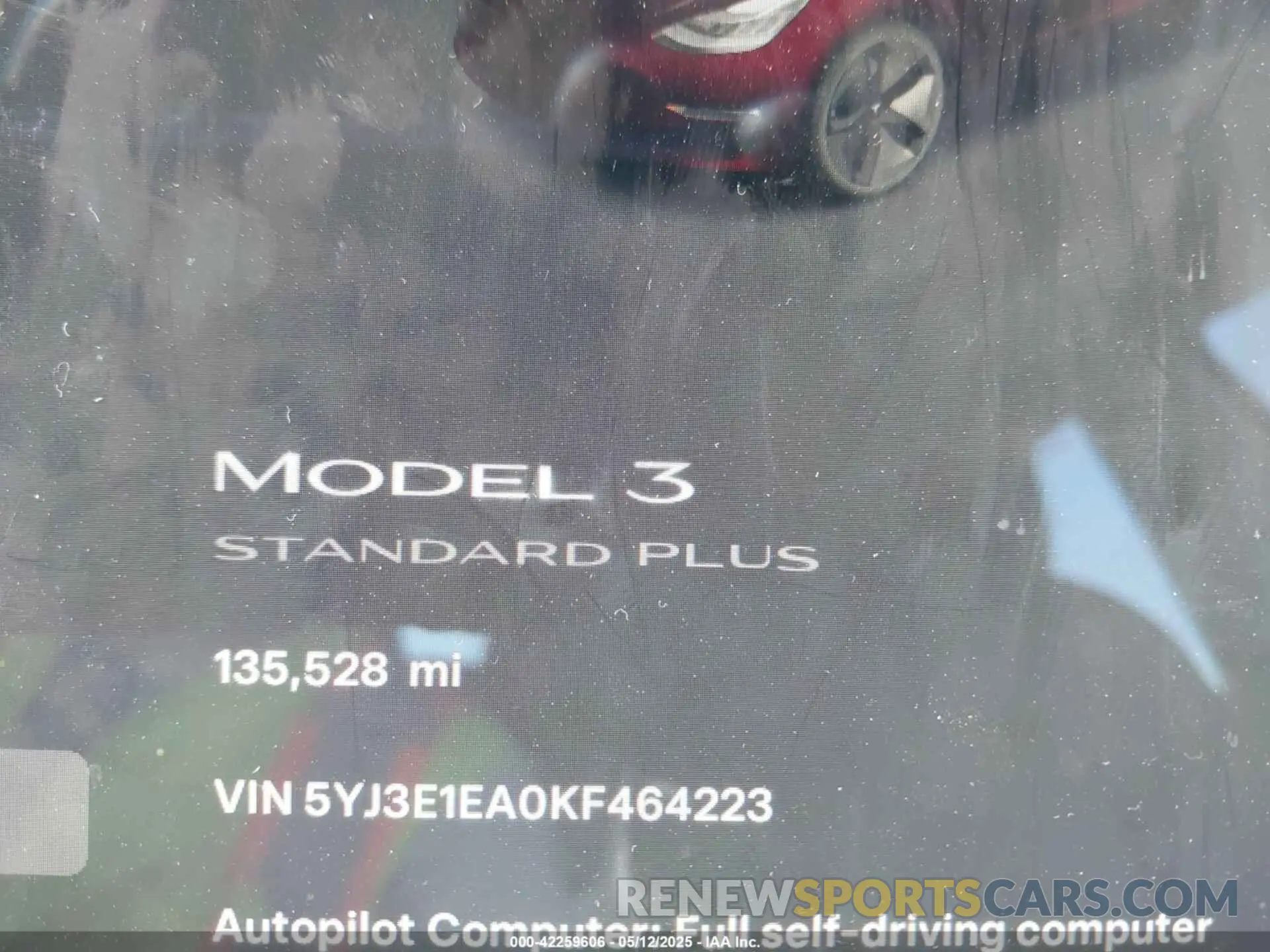 7 Фотография поврежденного автомобиля 5YJ3E1EA0KF464223 TESLA MODEL 3 2019