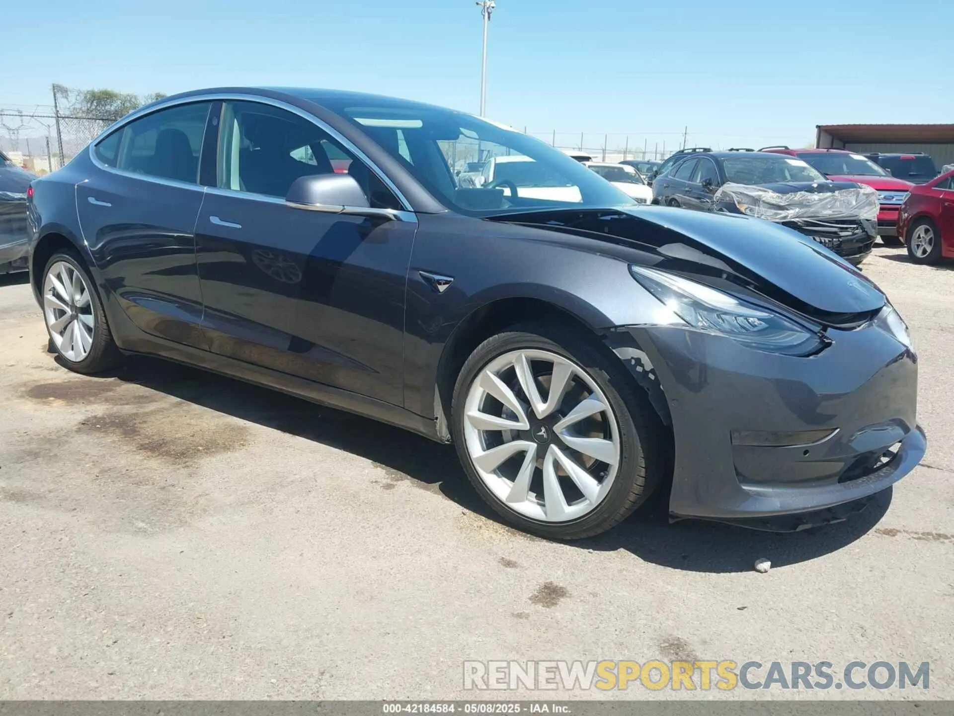 1 Photograph of a damaged car 5YJ3E1EA0KF475996 TESLA MODEL 3 2019