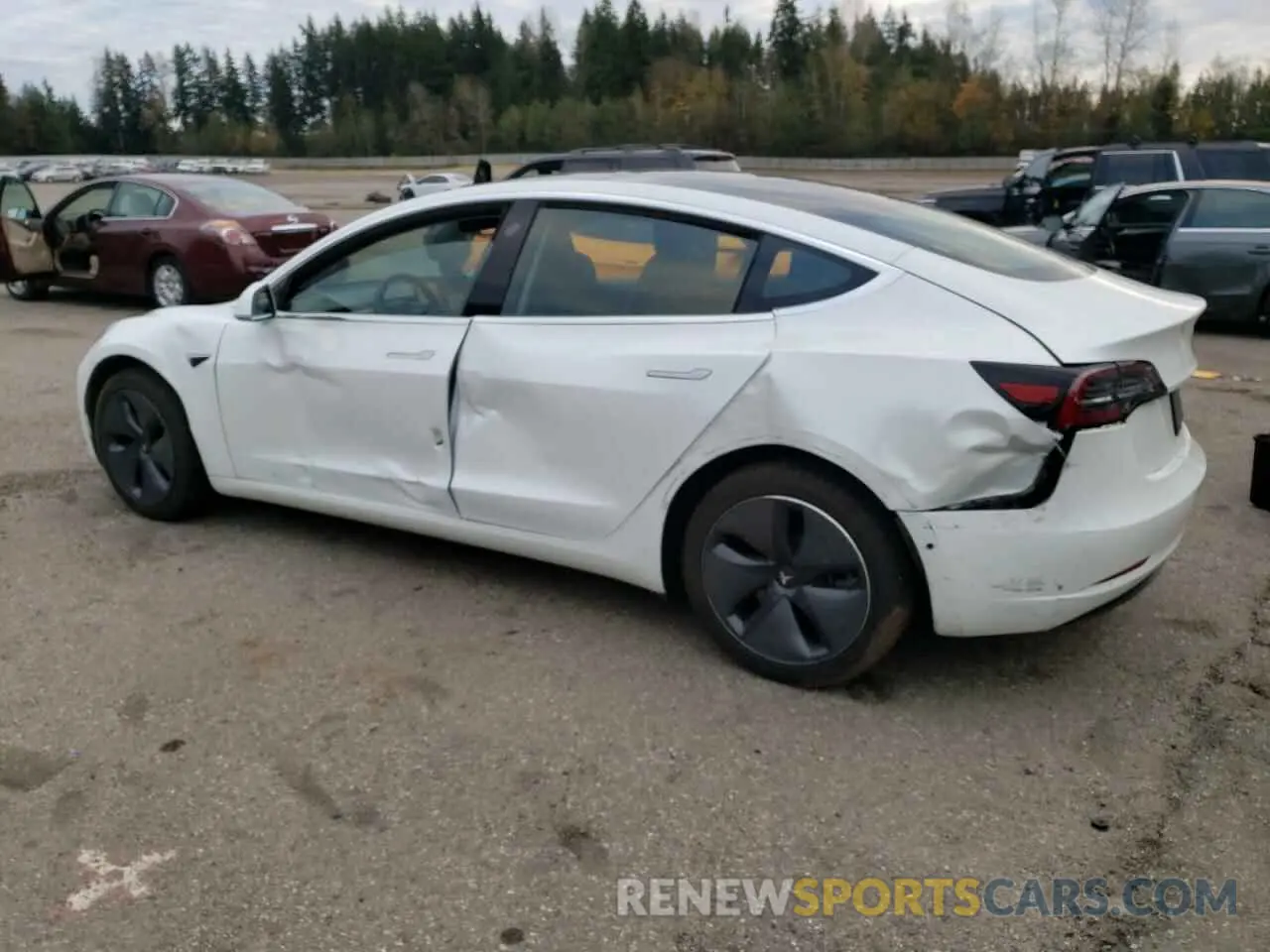 2 Photograph of a damaged car 5YJ3E1EA0KF482415 TESLA MODEL 3 2019