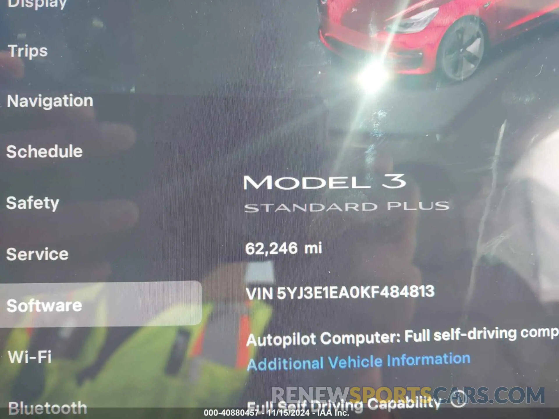 14 Photograph of a damaged car 5YJ3E1EA0KF484813 TESLA MODEL 3 2019