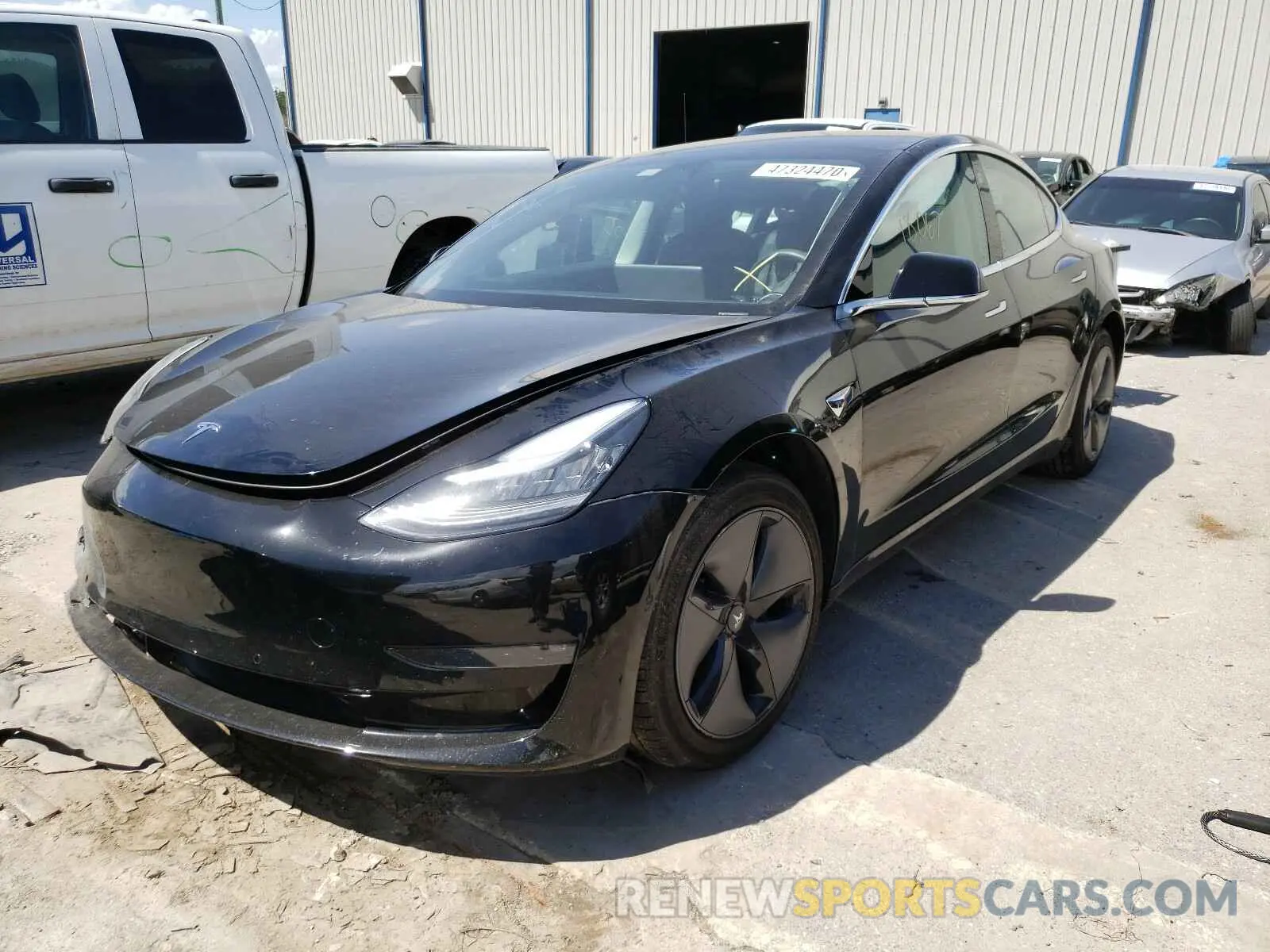 2 Photograph of a damaged car 5YJ3E1EA1KF317053 TESLA MODEL 3 2019