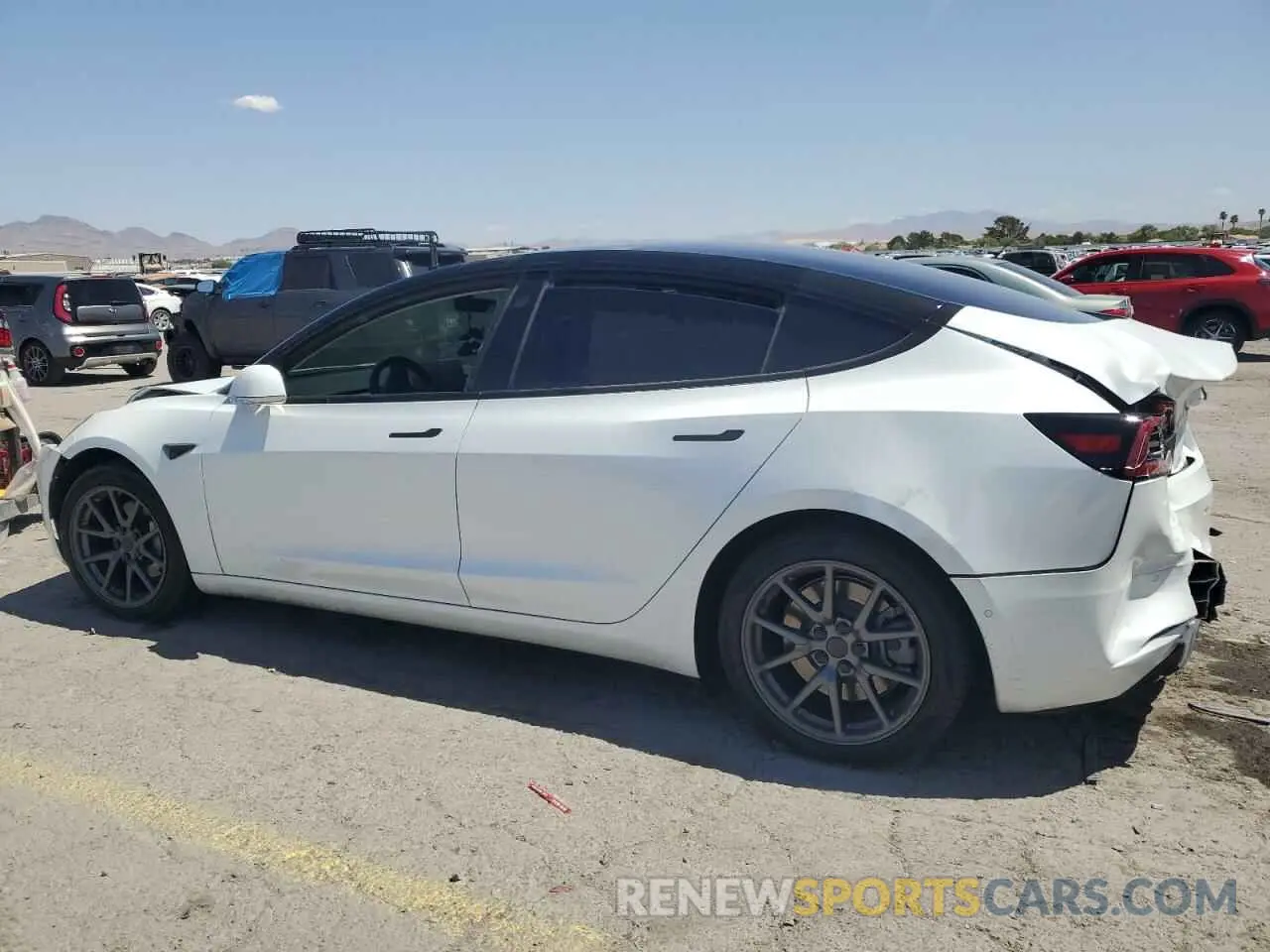 2 Photograph of a damaged car 5YJ3E1EA1KF327193 TESLA MODEL 3 2019
