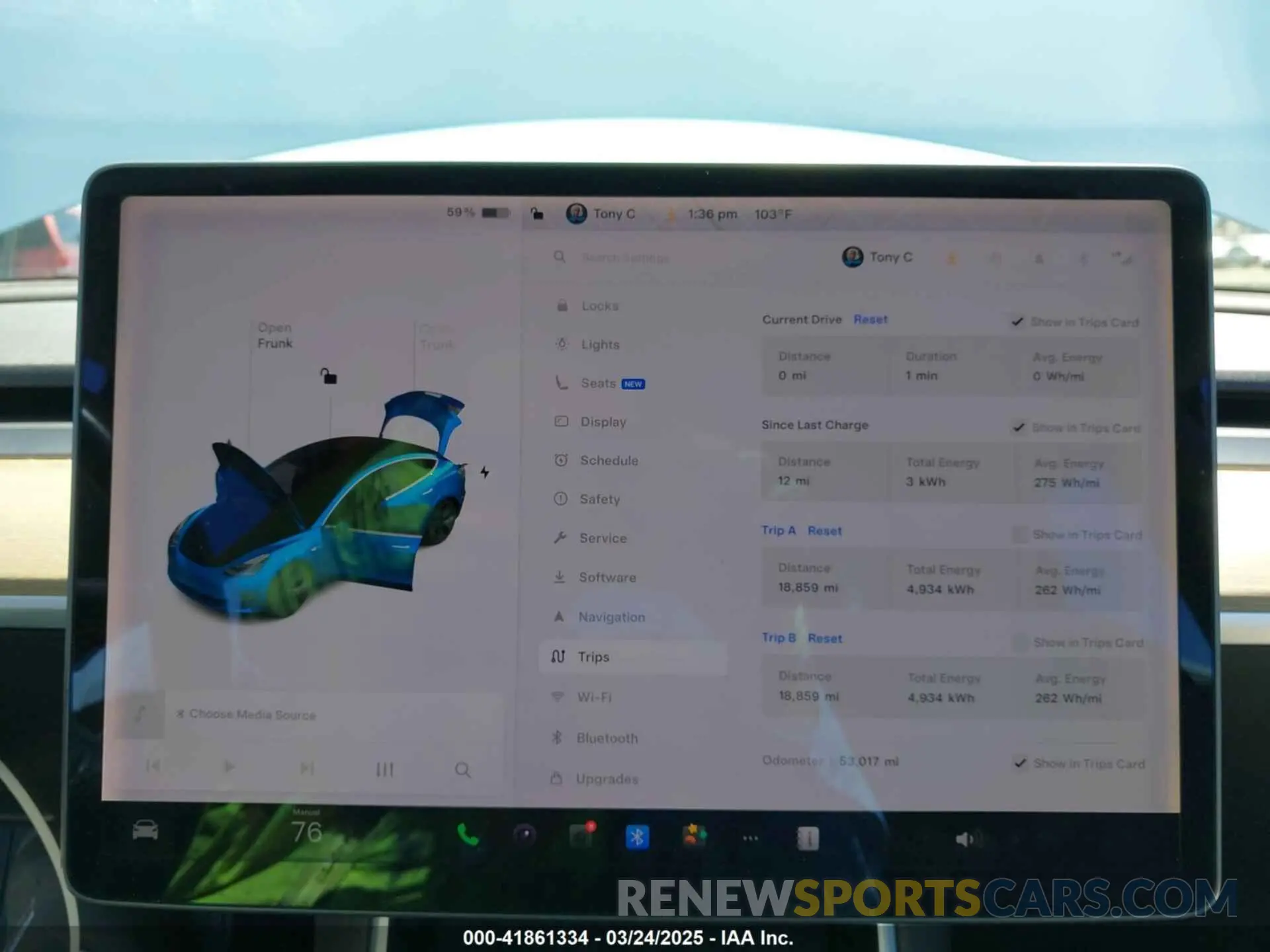 7 Photograph of a damaged car 5YJ3E1EA1KF422983 TESLA MODEL 3 2019