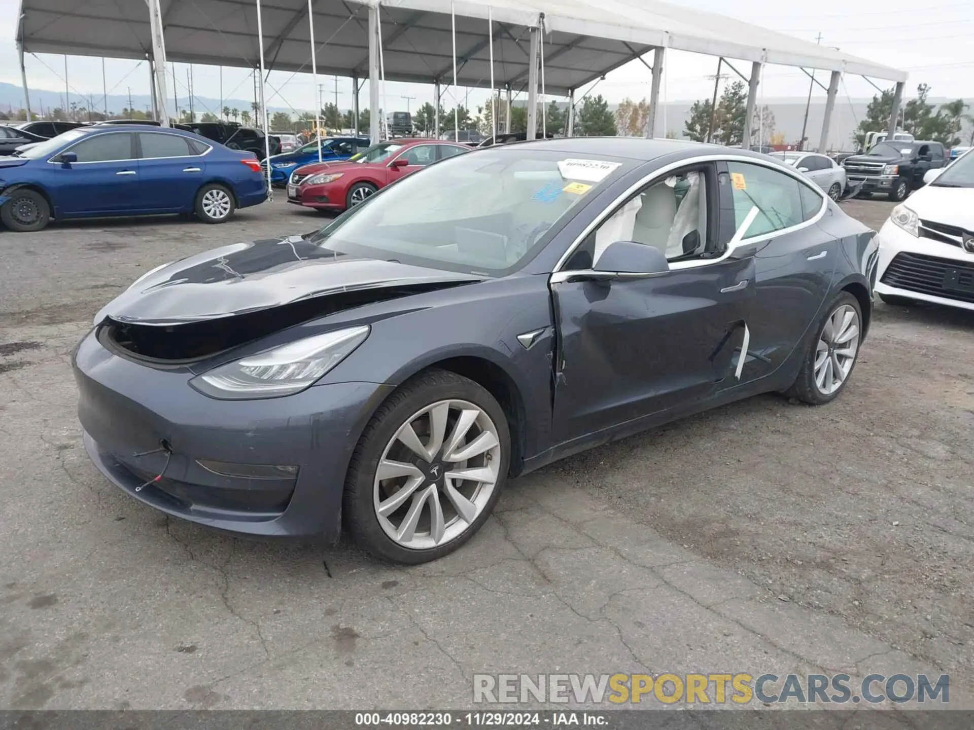 2 Photograph of a damaged car 5YJ3E1EA1KF432011 TESLA MODEL 3 2019