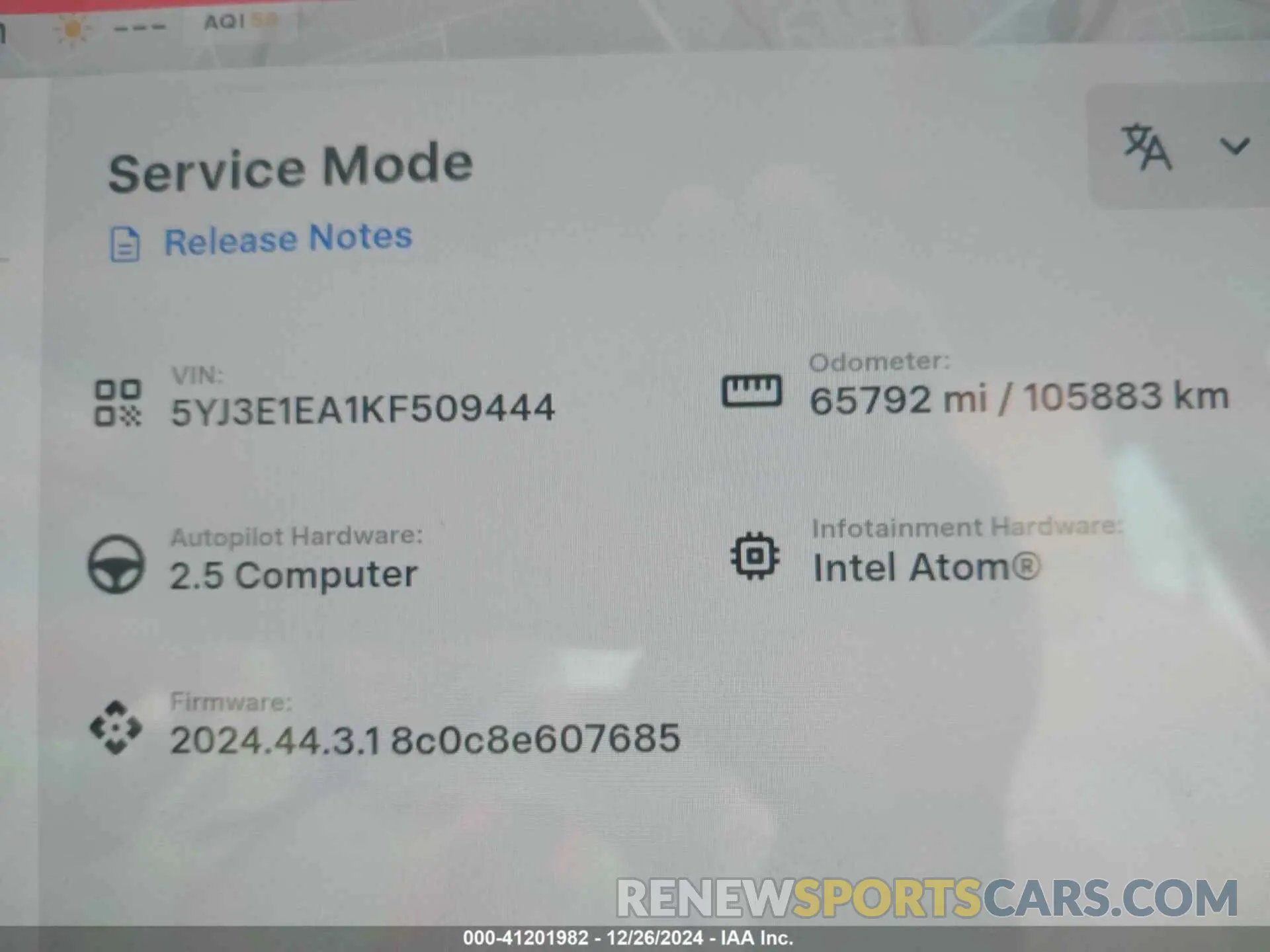 15 Photograph of a damaged car 5YJ3E1EA1KF509444 TESLA MODEL 3 2019