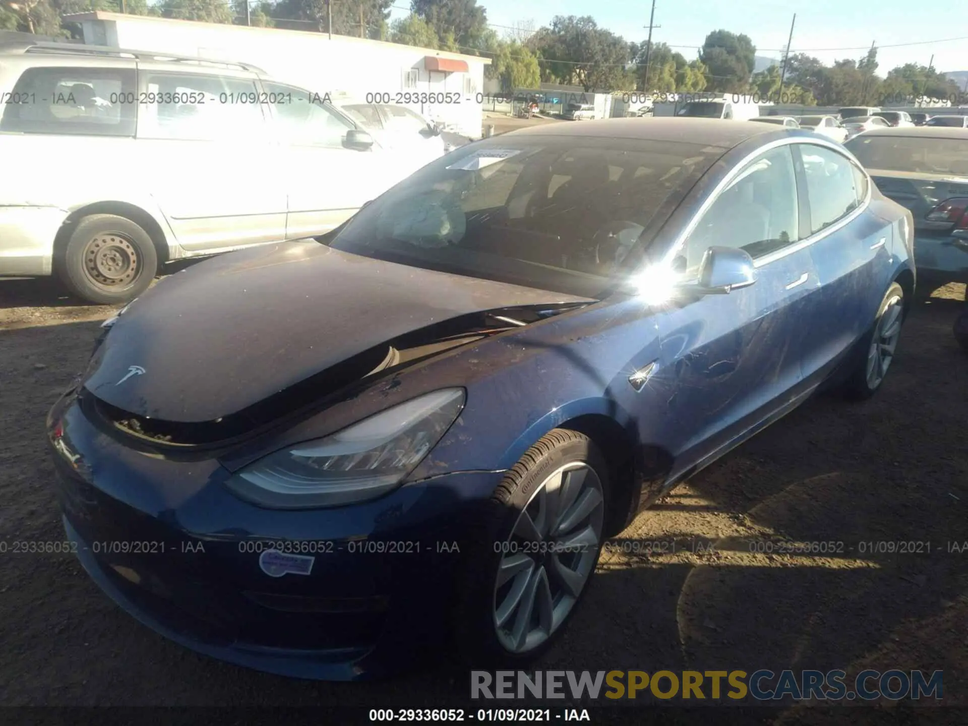 2 Photograph of a damaged car 5YJ3E1EA2KF301220 TESLA MODEL 3 2019